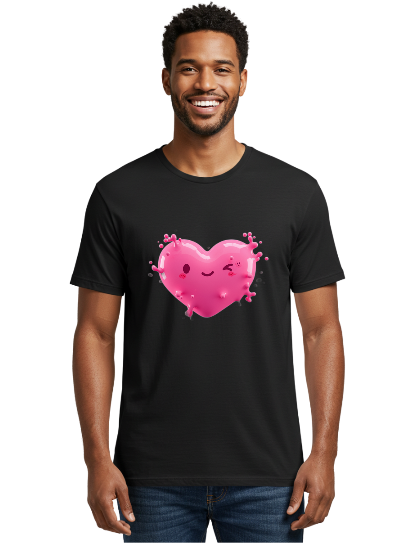 Winking-Heart Men'S Graphic Tee, 100% Cotton, Comfortable Casual Summer Wear, Machine Washable, Vintage Camera, Old Camera, Antique Camera, Black Camera, Classic Photography, Photography Equipment, Nostalgic Device, Film Camera, Camera Art Baj873