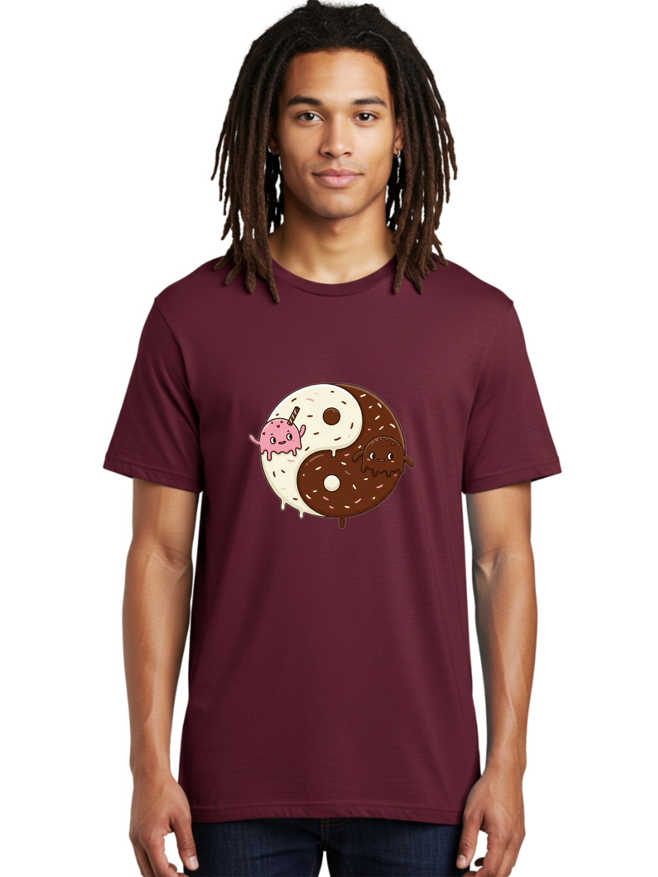 Yin-Yang-Donuts Men'S Graphic Tee, 100% Cotton, Comfortable Casual Summer Wear, Machine Washable, Vintage Camera, Old Camera, Antique Camera, Black Camera, Classic Photography, Photography Equipment, Nostalgic Device, Film Camera, Camera Art Baj875