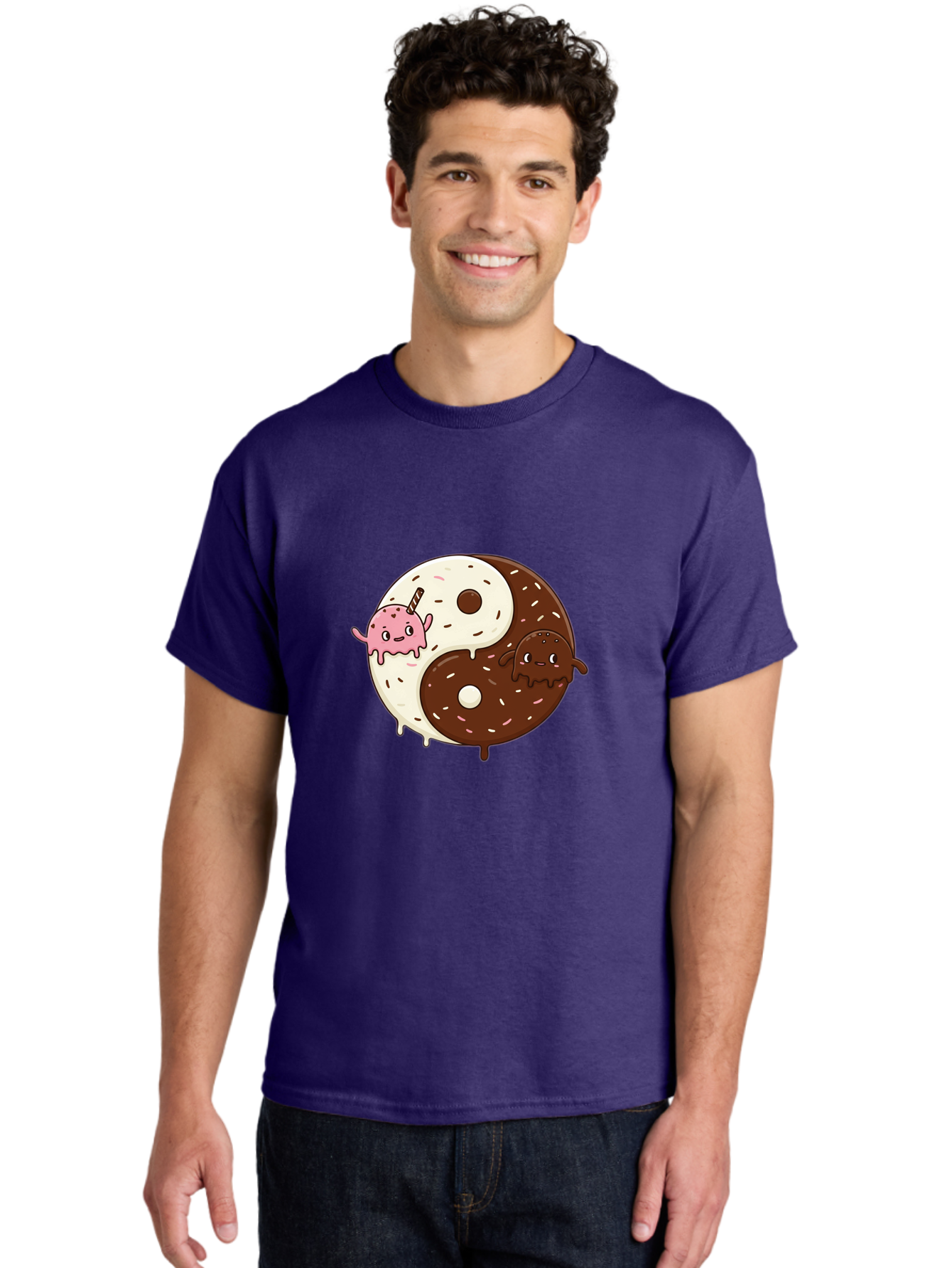 Yin-Yang-Donuts Men'S Graphic Tee, 100% Cotton, Comfortable Casual Summer Wear, Machine Washable, Vintage Camera, Old Camera, Antique Camera, Black Camera, Classic Photography, Photography Equipment, Nostalgic Device, Film Camera, Camera Art Baj875