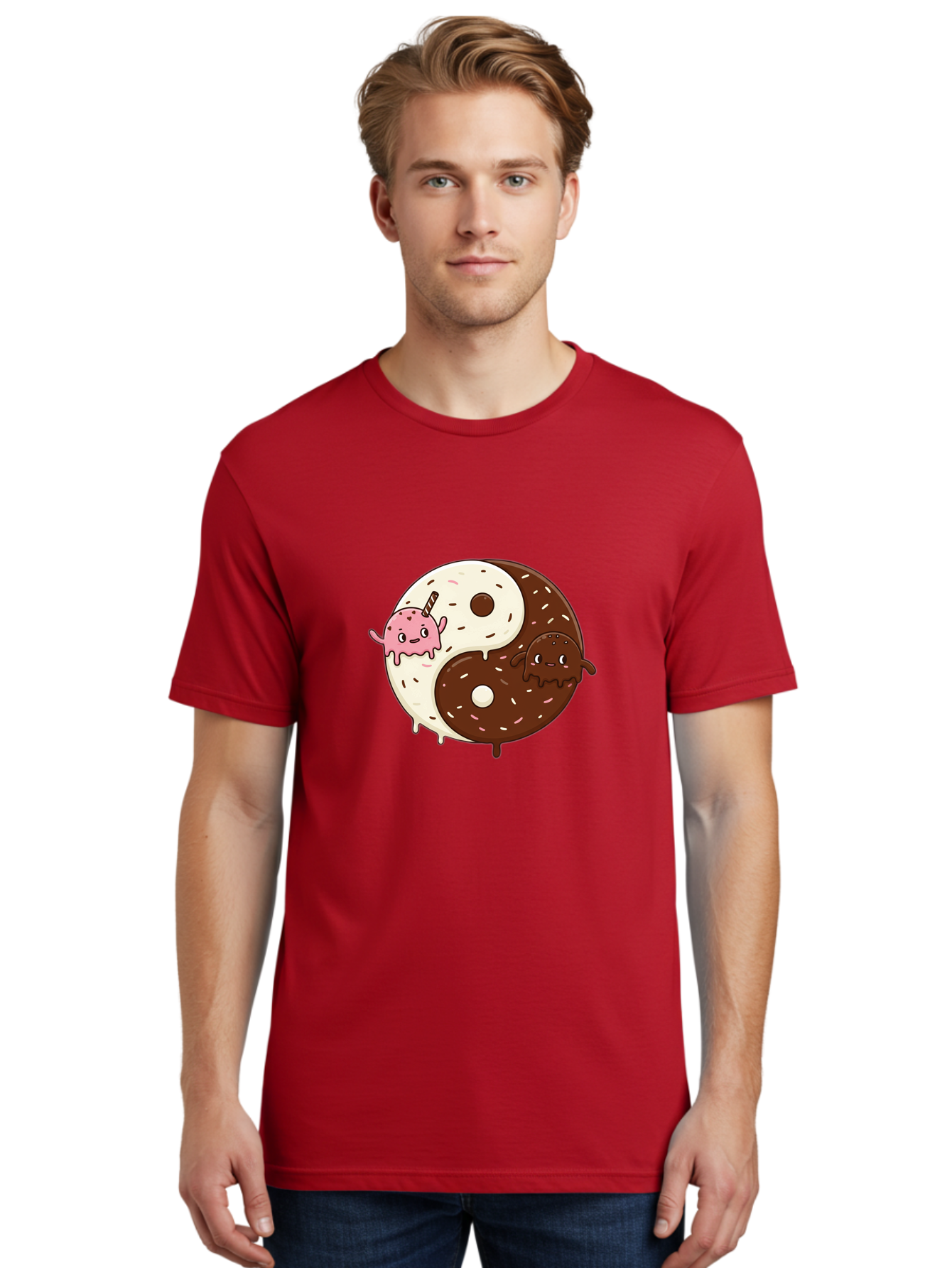 Yin-Yang-Donuts Men'S Graphic Tee, 100% Cotton, Comfortable Casual Summer Wear, Machine Washable, Vintage Camera, Old Camera, Antique Camera, Black Camera, Classic Photography, Photography Equipment, Nostalgic Device, Film Camera, Camera Art Baj875