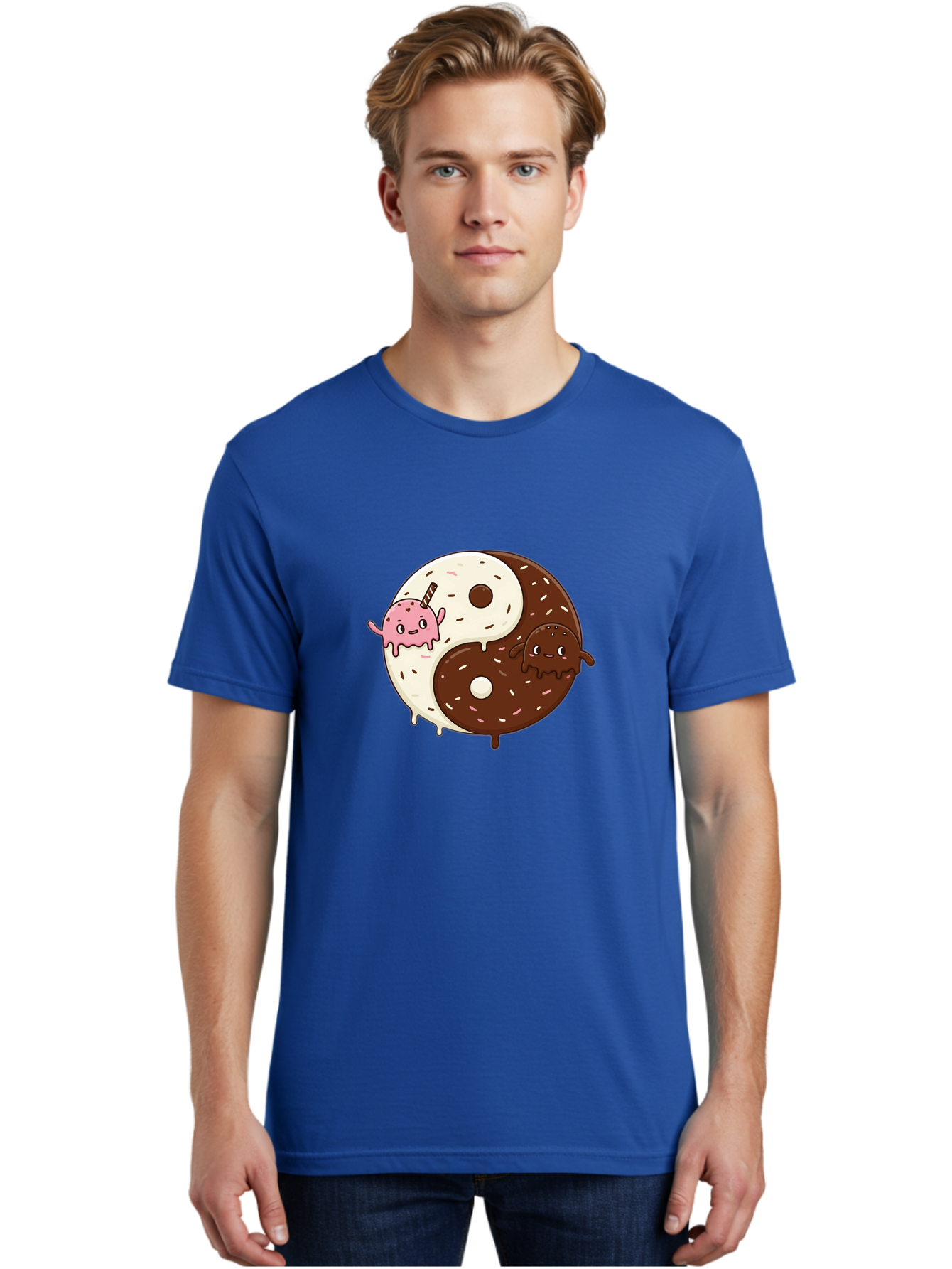 Yin-Yang-Donuts Men'S Graphic Tee, 100% Cotton, Comfortable Casual Summer Wear, Machine Washable, Vintage Camera, Old Camera, Antique Camera, Black Camera, Classic Photography, Photography Equipment, Nostalgic Device, Film Camera, Camera Art Baj875