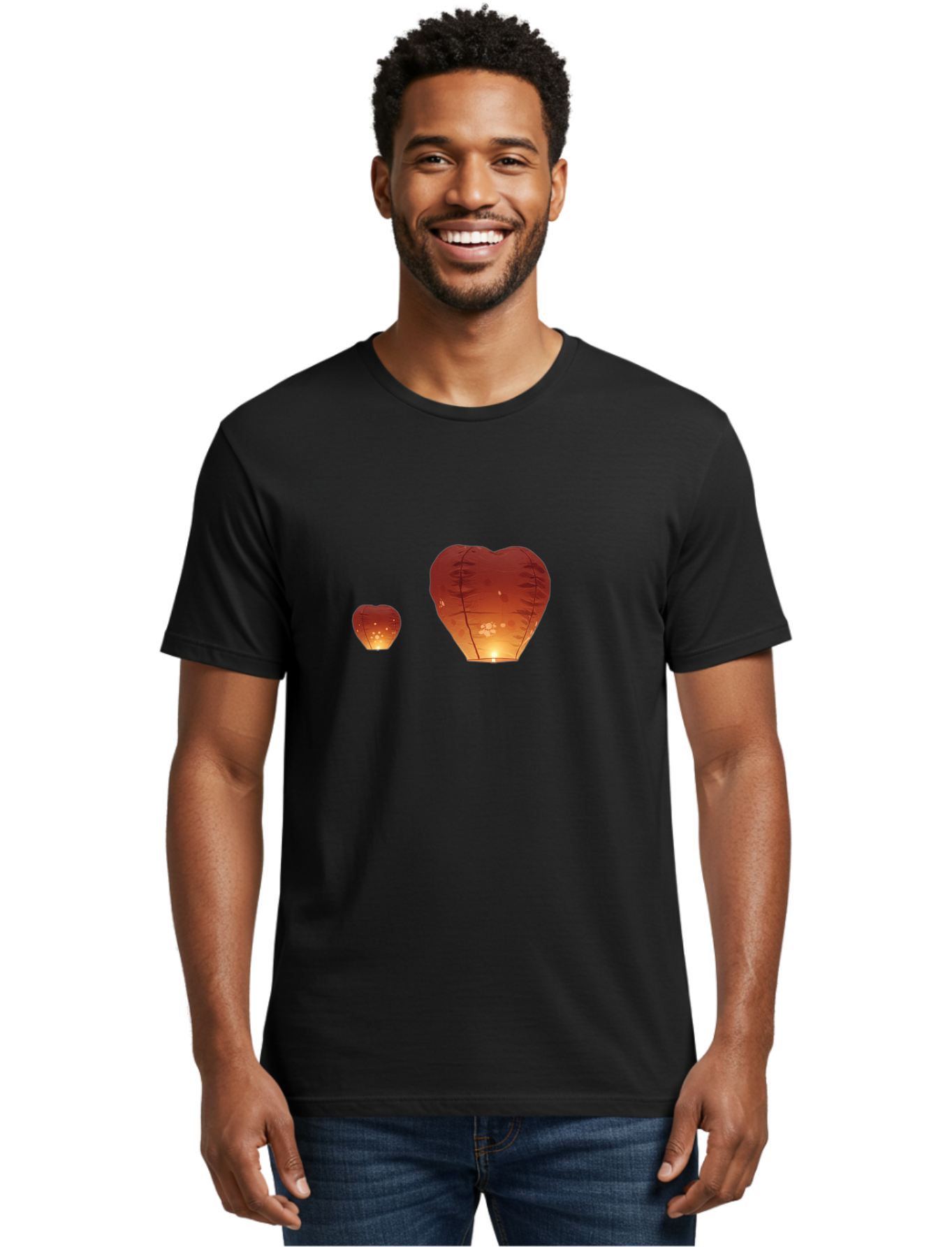 Heart-Shaped-Lanterns Men'S Graphic Tee, 100% Cotton, Comfortable Casual Summer Wear, Machine Washable, Vintage Camera, Old Camera, Antique Camera, Black Camera, Classic Photography, Photography Equipment, Nostalgic Device, Film Camera, Baj880