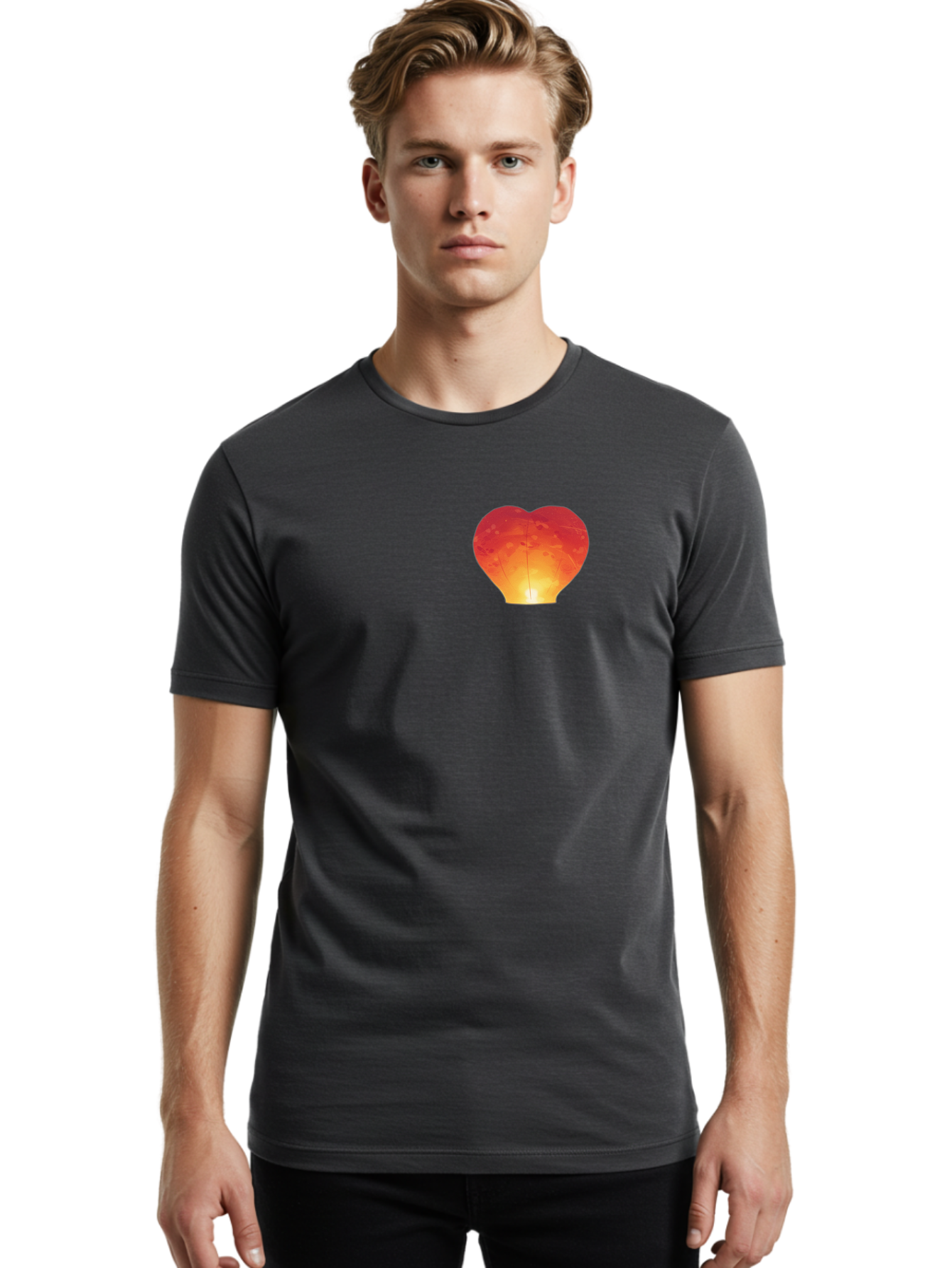 Red-Heart-Lantern Men'S Graphic Tee, 100% Cotton, Comfortable Casual Summer Wear, Machine Washable, Vintage Camera, Old Camera, Antique Camera, Black Camera, Classic Photography, Photography Equipment, Nostalgic Device, Film Camera, Camera Art Baj881