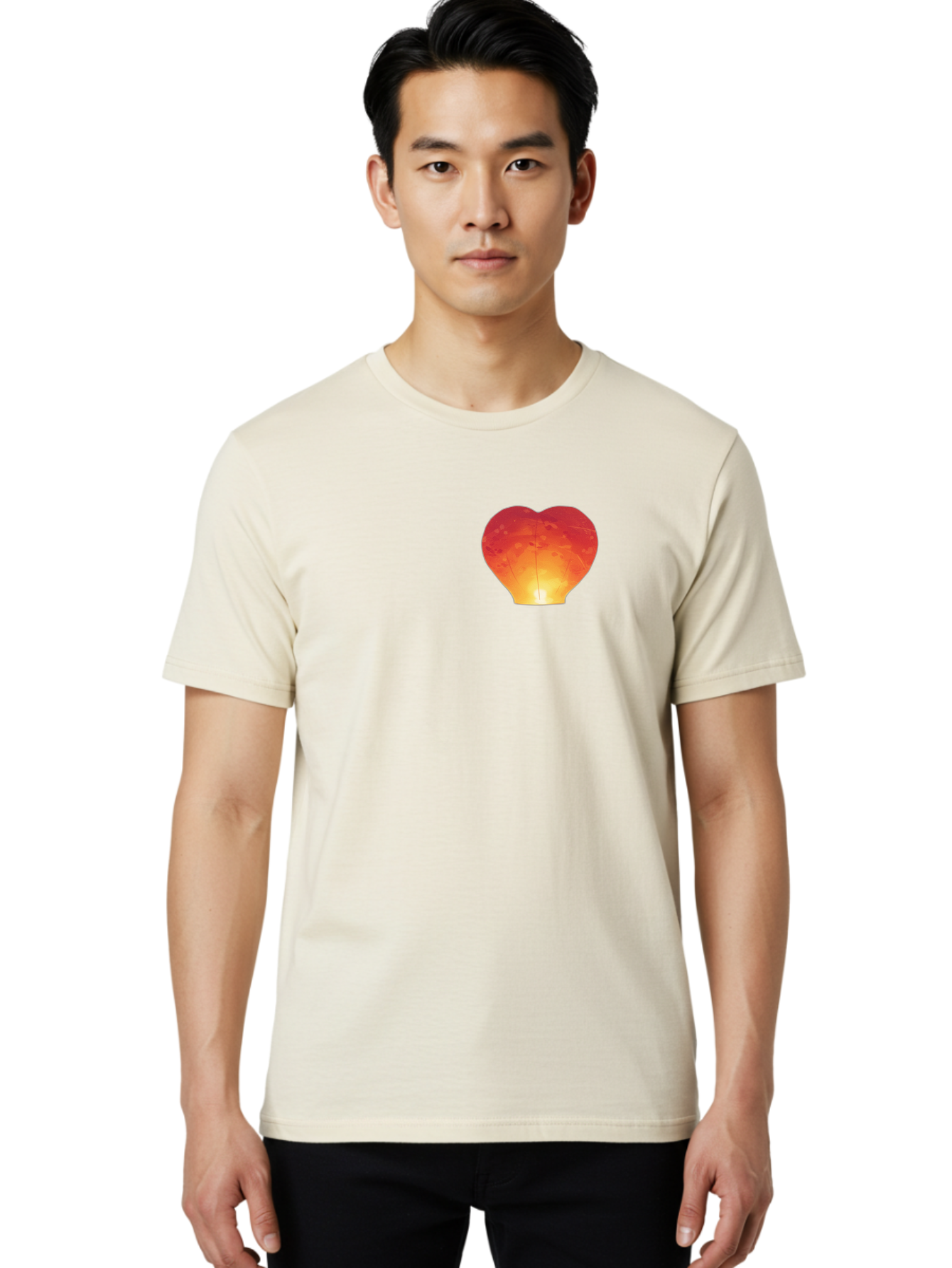 Red-Heart-Lantern Men'S Graphic Tee, 100% Cotton, Comfortable Casual Summer Wear, Machine Washable, Vintage Camera, Old Camera, Antique Camera, Black Camera, Classic Photography, Photography Equipment, Nostalgic Device, Film Camera, Camera Art Baj881
