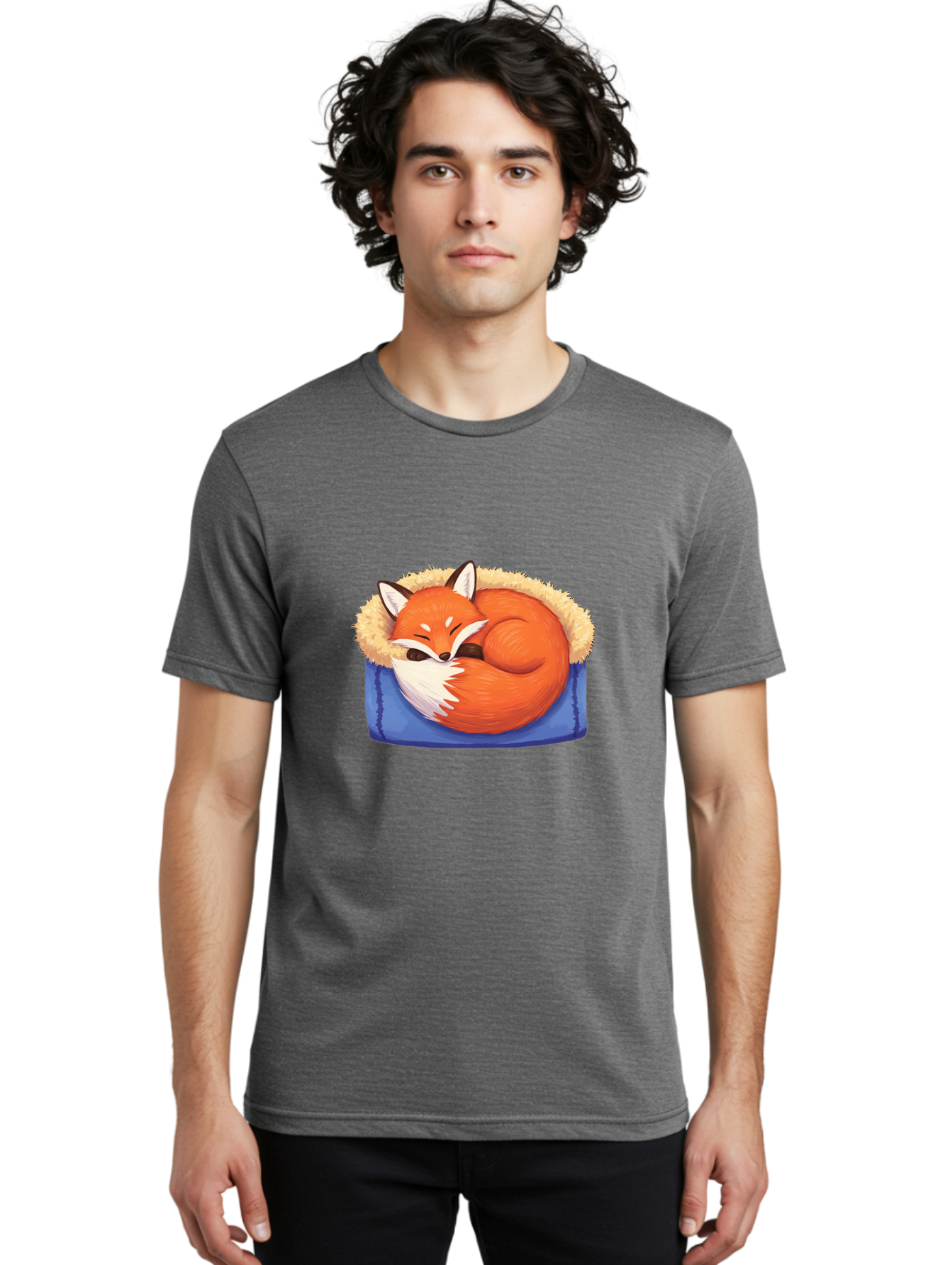 Sleeping-Fox-1 Men'S Graphic Tee, 100% Cotton, Comfortable Casual Summer Wear, Machine Washable, Vintage Camera, Old Camera, Antique Camera, Black Camera, Classic Photography, Photography Equipment, Nostalgic Device, Film Camera, Camera Art Baj882