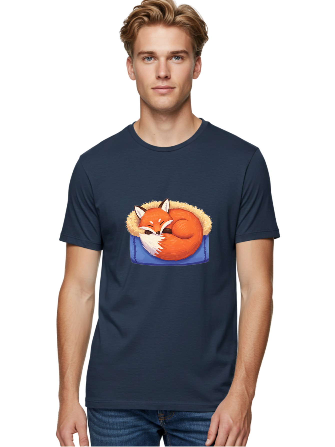 Sleeping-Fox-1 Men'S Graphic Tee, 100% Cotton, Comfortable Casual Summer Wear, Machine Washable, Vintage Camera, Old Camera, Antique Camera, Black Camera, Classic Photography, Photography Equipment, Nostalgic Device, Film Camera, Camera Art Baj882