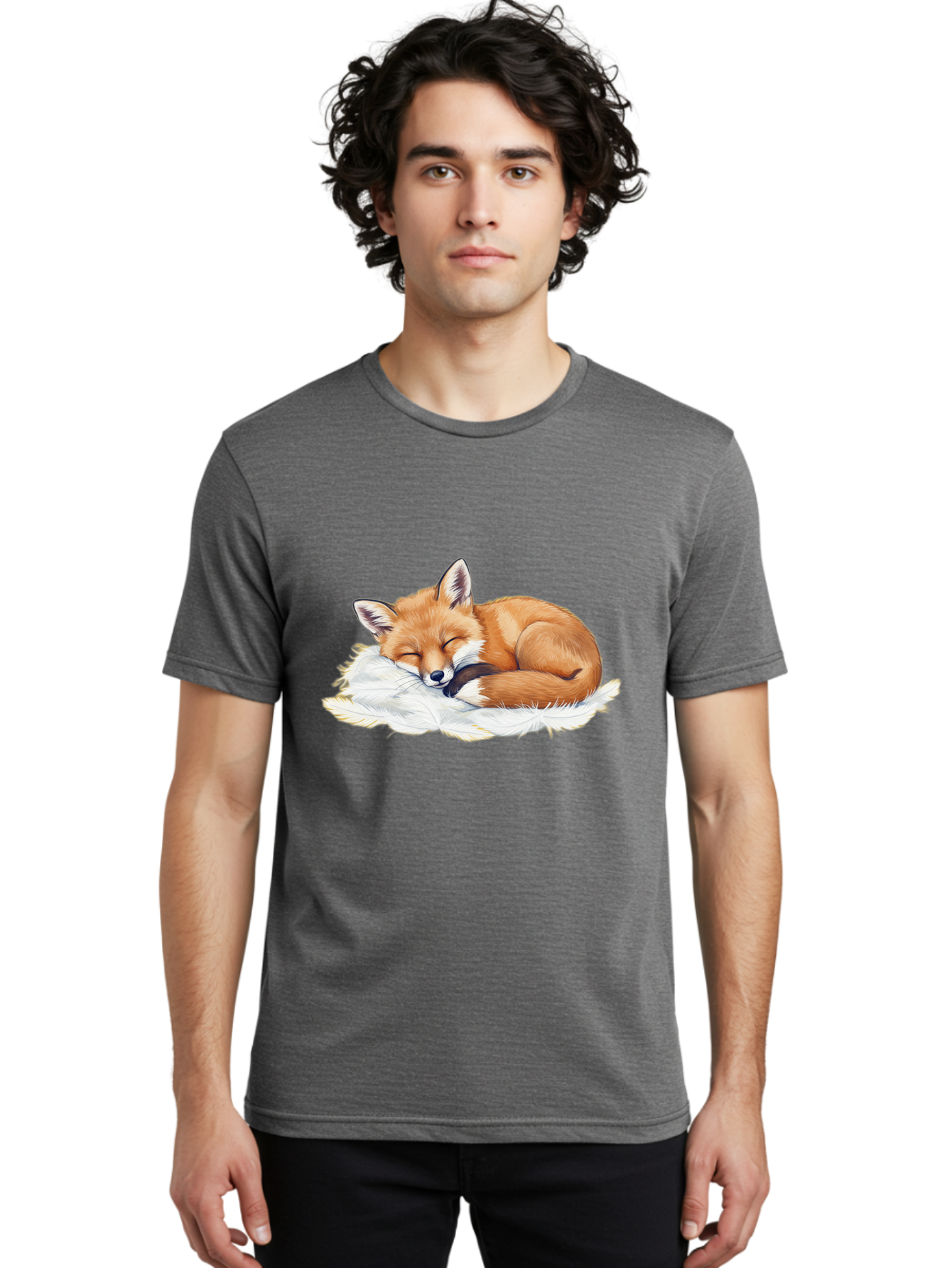 Sleeping-Fox-3 Men'S Graphic Tee, 100% Cotton, Comfortable Casual Summer Wear, Machine Washable, Vintage Camera, Old Camera, Antique Camera, Black Camera, Classic Photography, Photography Equipment, Nostalgic Device, Film Camera, Camera Art Baj884