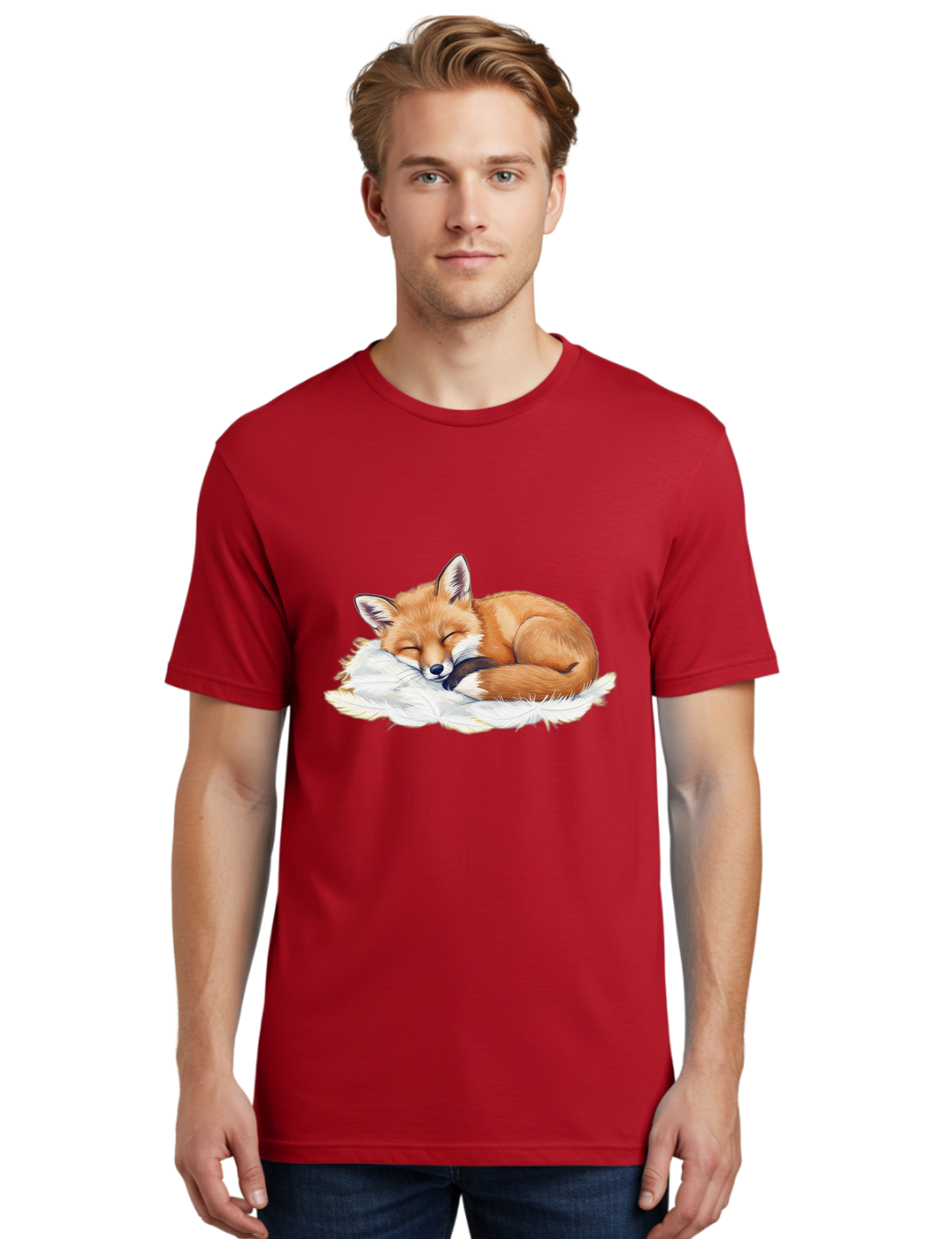 Sleeping-Fox-3 Men'S Graphic Tee, 100% Cotton, Comfortable Casual Summer Wear, Machine Washable, Vintage Camera, Old Camera, Antique Camera, Black Camera, Classic Photography, Photography Equipment, Nostalgic Device, Film Camera, Camera Art Baj884