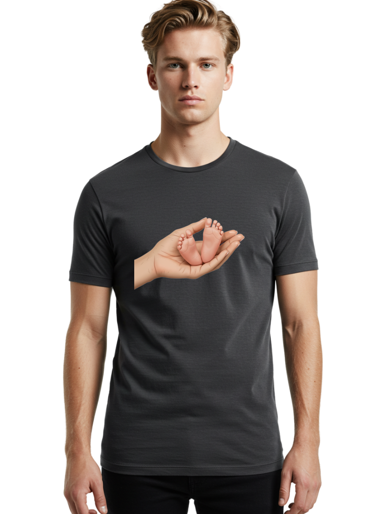 Baby-Feet-1 Men'S Graphic Tee, 100% Cotton, Comfortable Casual Summer Wear, Machine Washable, Vintage Camera, Old Camera, Antique Camera, Black Camera, Classic Photography, Photography Equipment, Nostalgic Device, Film Camera, Camera Art Bak001