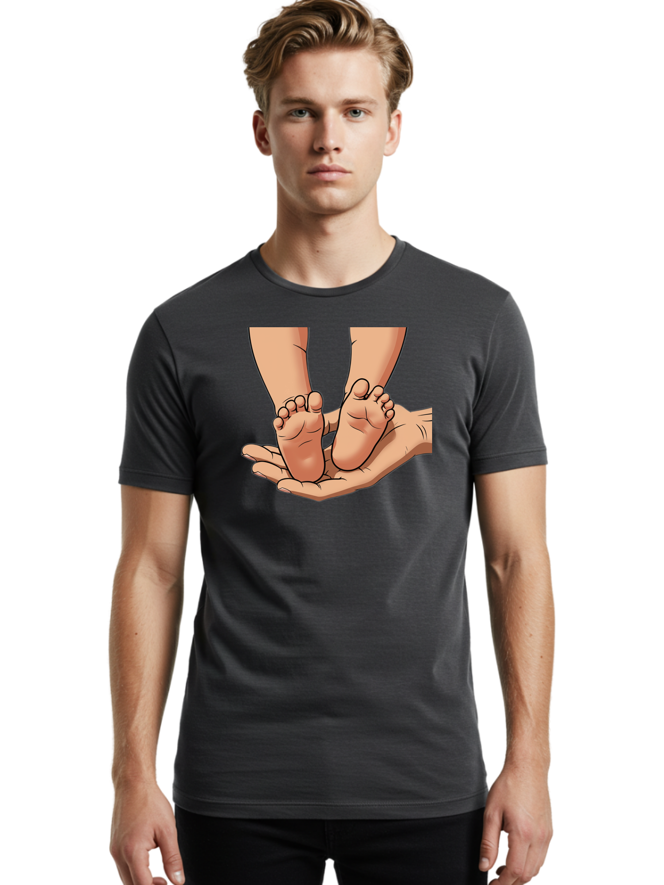Baby-Feet-2 Men'S Graphic Tee, 100% Cotton, Comfortable Casual Summer Wear, Machine Washable, Vintage Camera, Old Camera, Antique Camera, Black Camera, Classic Photography, Photography Equipment, Nostalgic Device, Film Camera, Camera Art Bak002