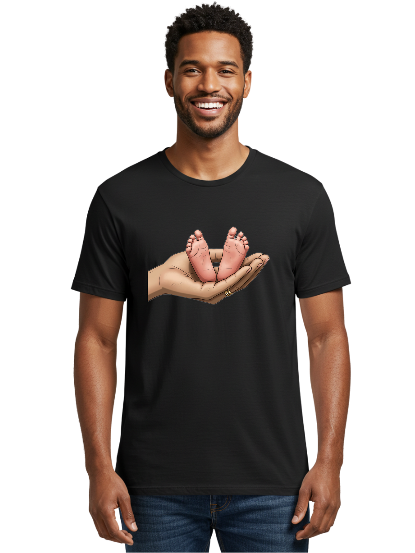 Baby-Feet-4 Men'S Graphic Tee, 100% Cotton, Comfortable Casual Summer Wear, Machine Washable, Vintage Camera, Old Camera, Antique Camera, Black Camera, Classic Photography, Photography Equipment, Nostalgic Device, Film Camera, Camera Art Bak004