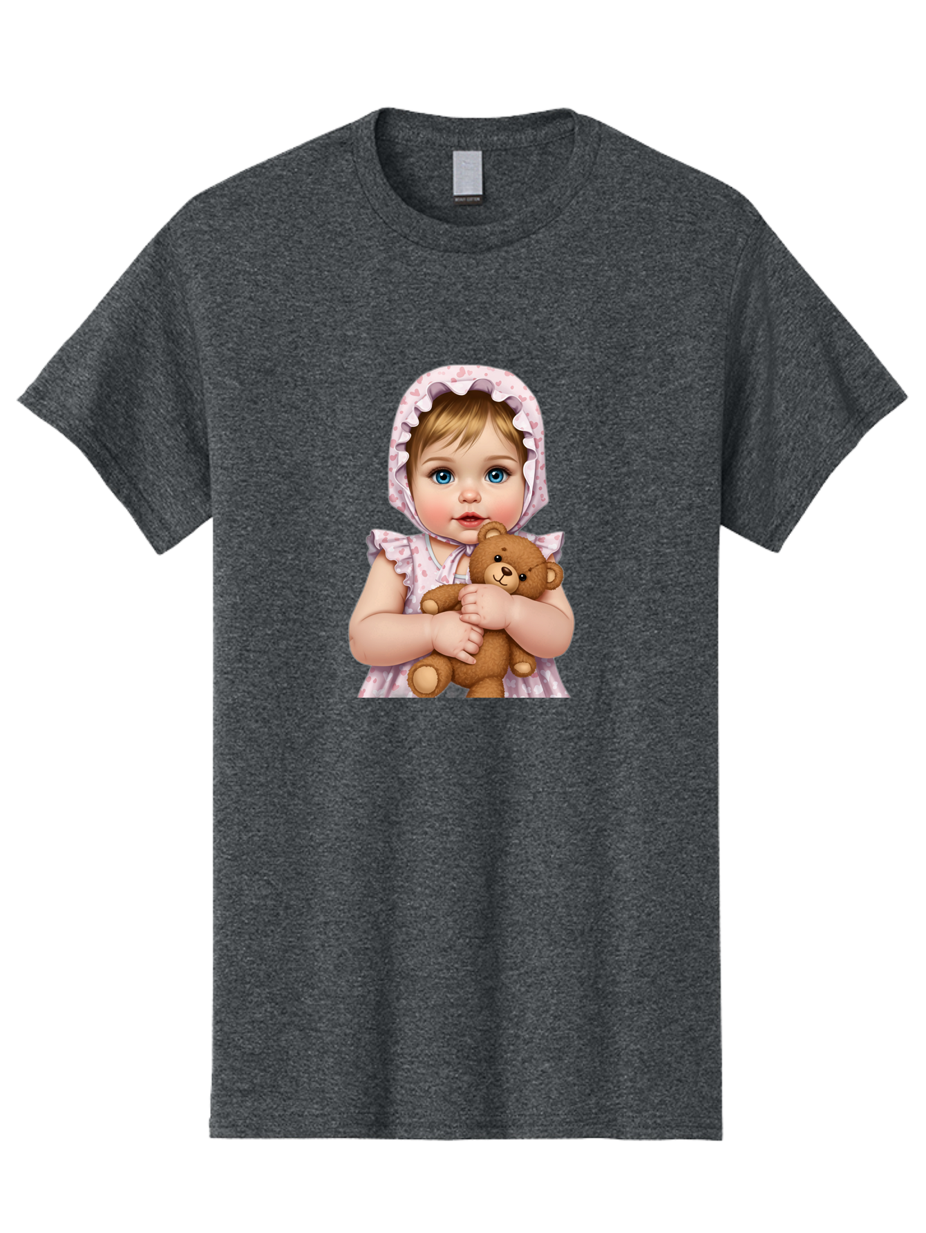 Baby-Girl-Hugging-Teddy Men'S Graphic Tee, 100% Cotton, Comfortable Casual Summer Wear, Machine Washable, Vintage Camera, Old Camera, Antique Camera, Black Camera, Classic Photography, Photography Equipment, Nostalgic Device, Film Camera, Bak007