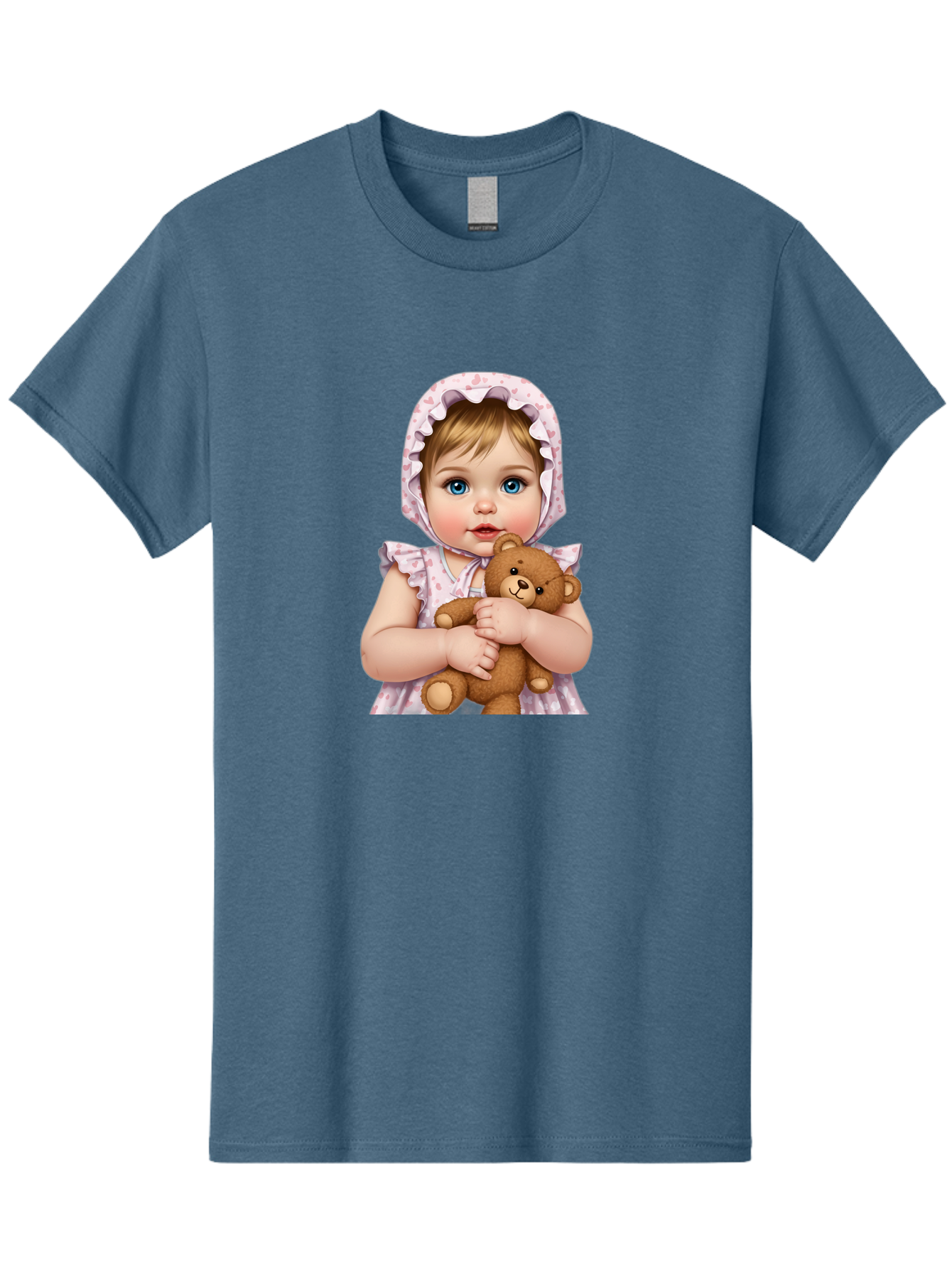 Baby-Girl-Hugging-Teddy Men'S Graphic Tee, 100% Cotton, Comfortable Casual Summer Wear, Machine Washable, Vintage Camera, Old Camera, Antique Camera, Black Camera, Classic Photography, Photography Equipment, Nostalgic Device, Film Camera, Bak007