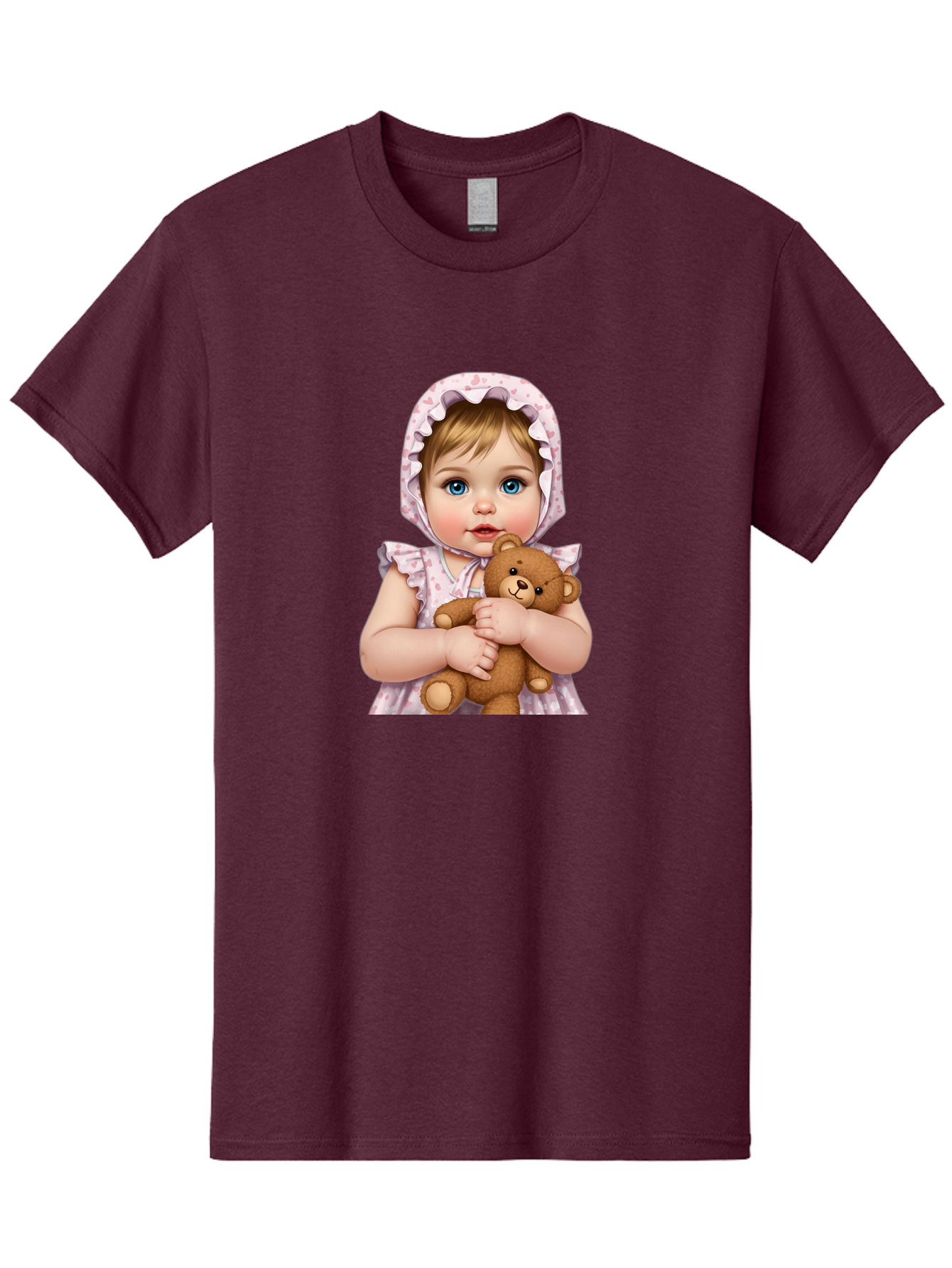 Baby-Girl-Hugging-Teddy Men'S Graphic Tee, 100% Cotton, Comfortable Casual Summer Wear, Machine Washable, Vintage Camera, Old Camera, Antique Camera, Black Camera, Classic Photography, Photography Equipment, Nostalgic Device, Film Camera, Bak007