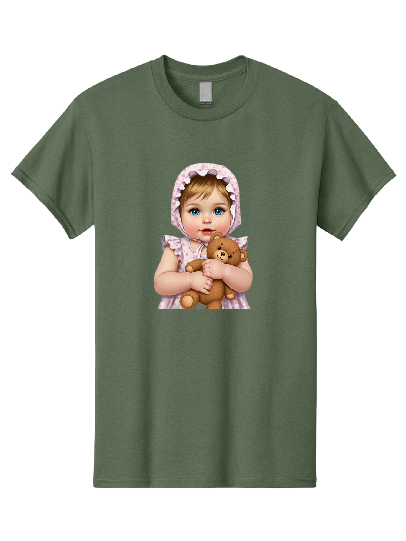 Baby-Girl-Hugging-Teddy Men'S Graphic Tee, 100% Cotton, Comfortable Casual Summer Wear, Machine Washable, Vintage Camera, Old Camera, Antique Camera, Black Camera, Classic Photography, Photography Equipment, Nostalgic Device, Film Camera, Bak007