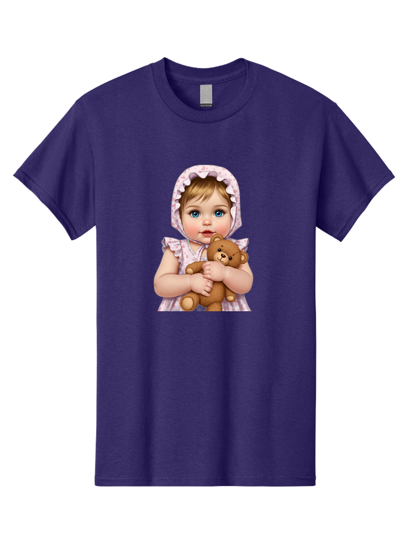 Baby-Girl-Hugging-Teddy Men'S Graphic Tee, 100% Cotton, Comfortable Casual Summer Wear, Machine Washable, Vintage Camera, Old Camera, Antique Camera, Black Camera, Classic Photography, Photography Equipment, Nostalgic Device, Film Camera, Bak007