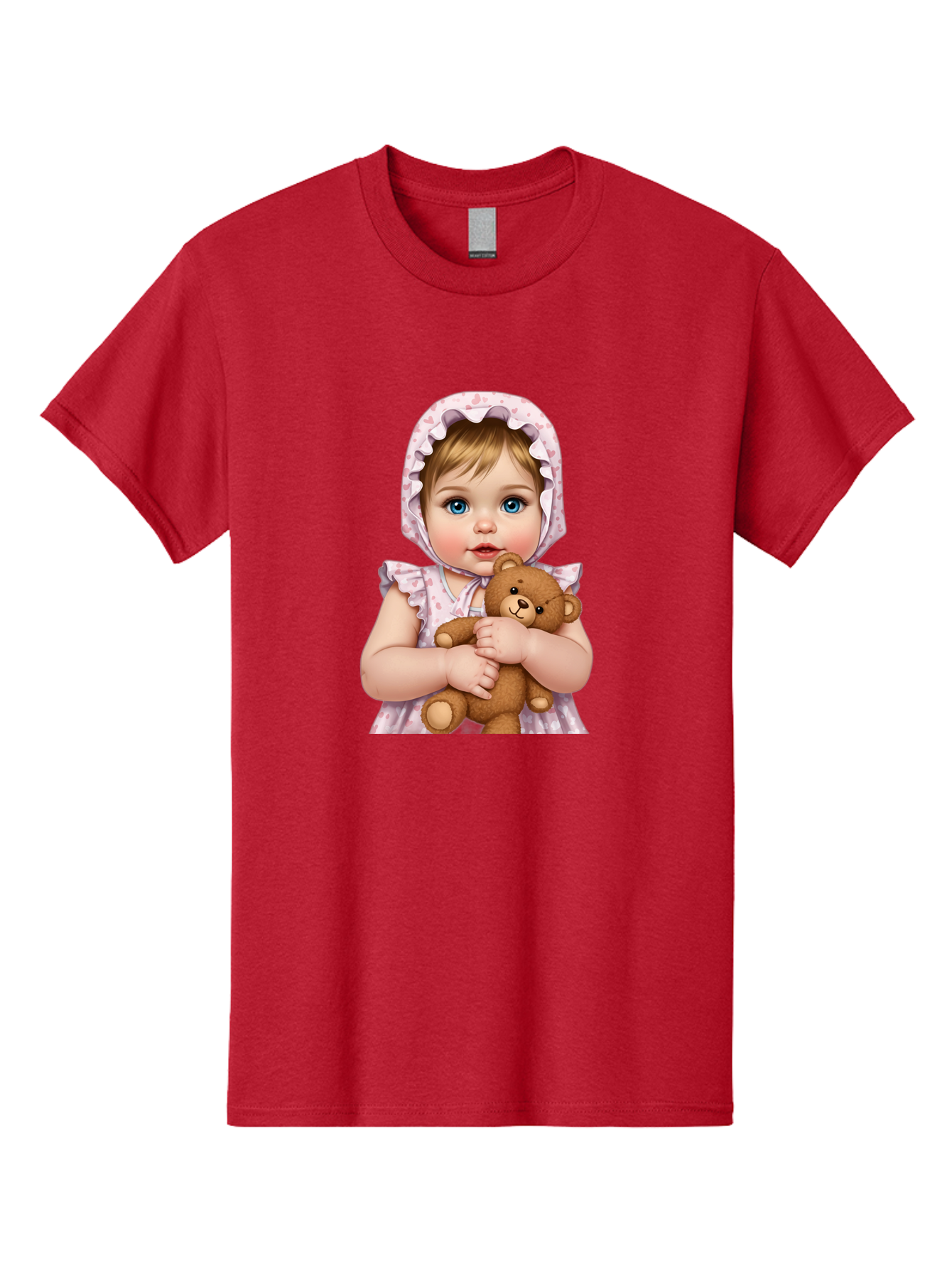 Baby-Girl-Hugging-Teddy Men'S Graphic Tee, 100% Cotton, Comfortable Casual Summer Wear, Machine Washable, Vintage Camera, Old Camera, Antique Camera, Black Camera, Classic Photography, Photography Equipment, Nostalgic Device, Film Camera, Bak007