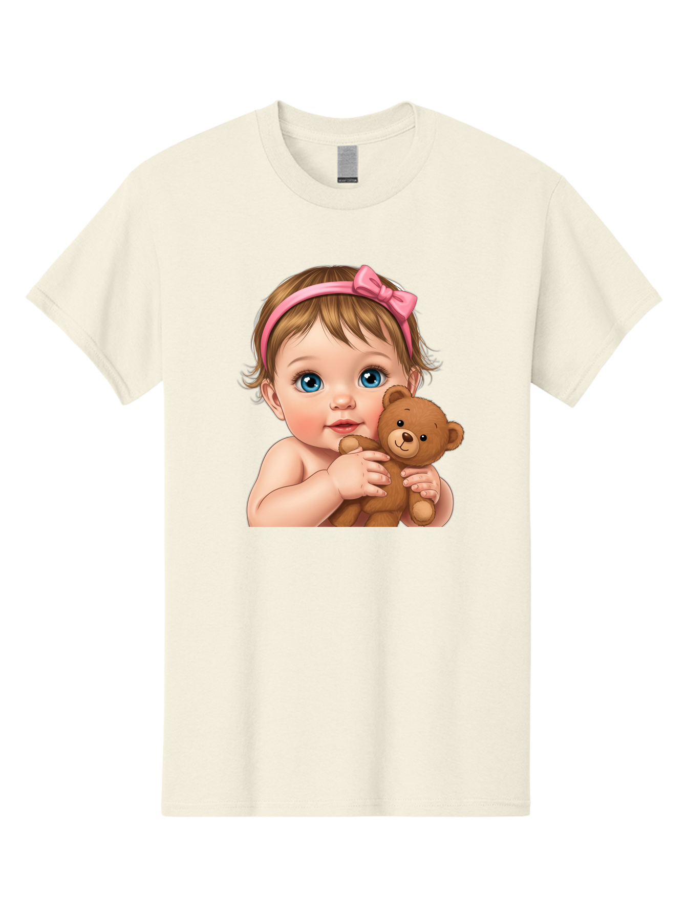 Baby-Girl-With-Teddy-1 Men'S Graphic Tee, 100% Cotton, Comfortable Casual Summer Wear, Machine Washable, Vintage Camera, Old Camera, Antique Camera, Black Camera, Classic Photography, Photography Equipment, Nostalgic Device, Film Camera, Bak008