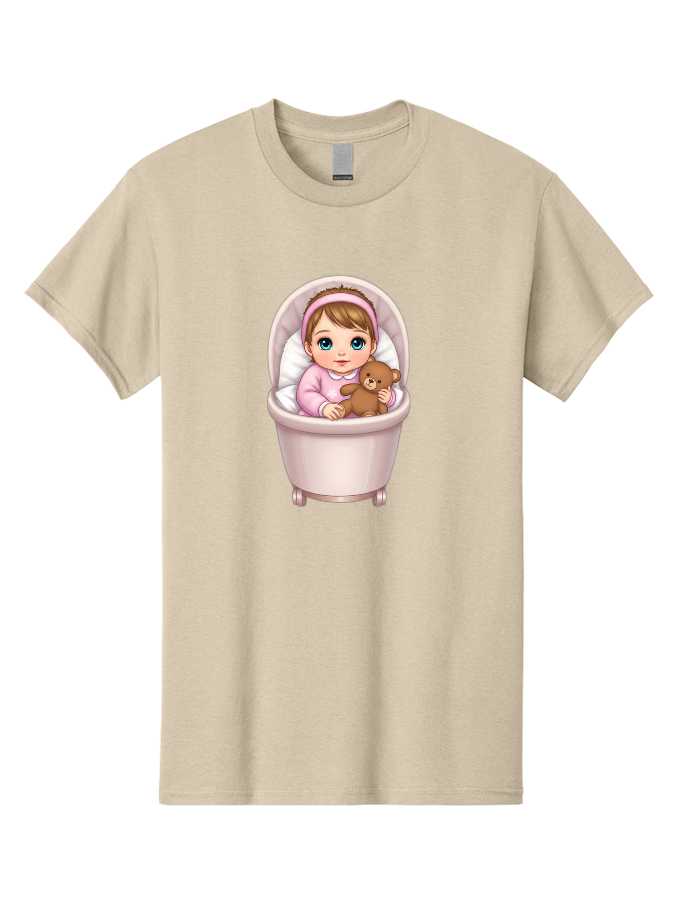 Baby-Girl-With-Teddy-2 Men'S Graphic Tee, 100% Cotton, Comfortable Casual Summer Wear, Machine Washable, Vintage Camera, Old Camera, Antique Camera, Black Camera, Classic Photography, Photography Equipment, Nostalgic Device, Film Camera, Bak009