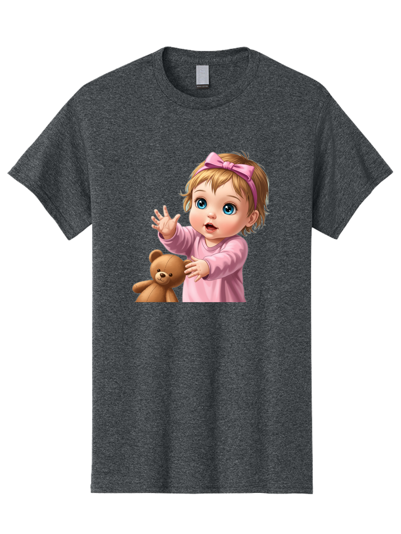 Baby-Girl-With-Teddy-3 Men'S Graphic Tee, 100% Cotton, Comfortable Casual Summer Wear, Machine Washable, Vintage Camera, Old Camera, Antique Camera, Black Camera, Classic Photography, Photography Equipment, Nostalgic Device, Film Camera, Bak010