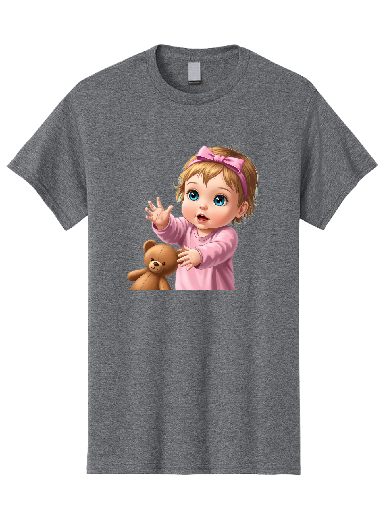 Baby-Girl-With-Teddy-3 Men'S Graphic Tee, 100% Cotton, Comfortable Casual Summer Wear, Machine Washable, Vintage Camera, Old Camera, Antique Camera, Black Camera, Classic Photography, Photography Equipment, Nostalgic Device, Film Camera, Bak010