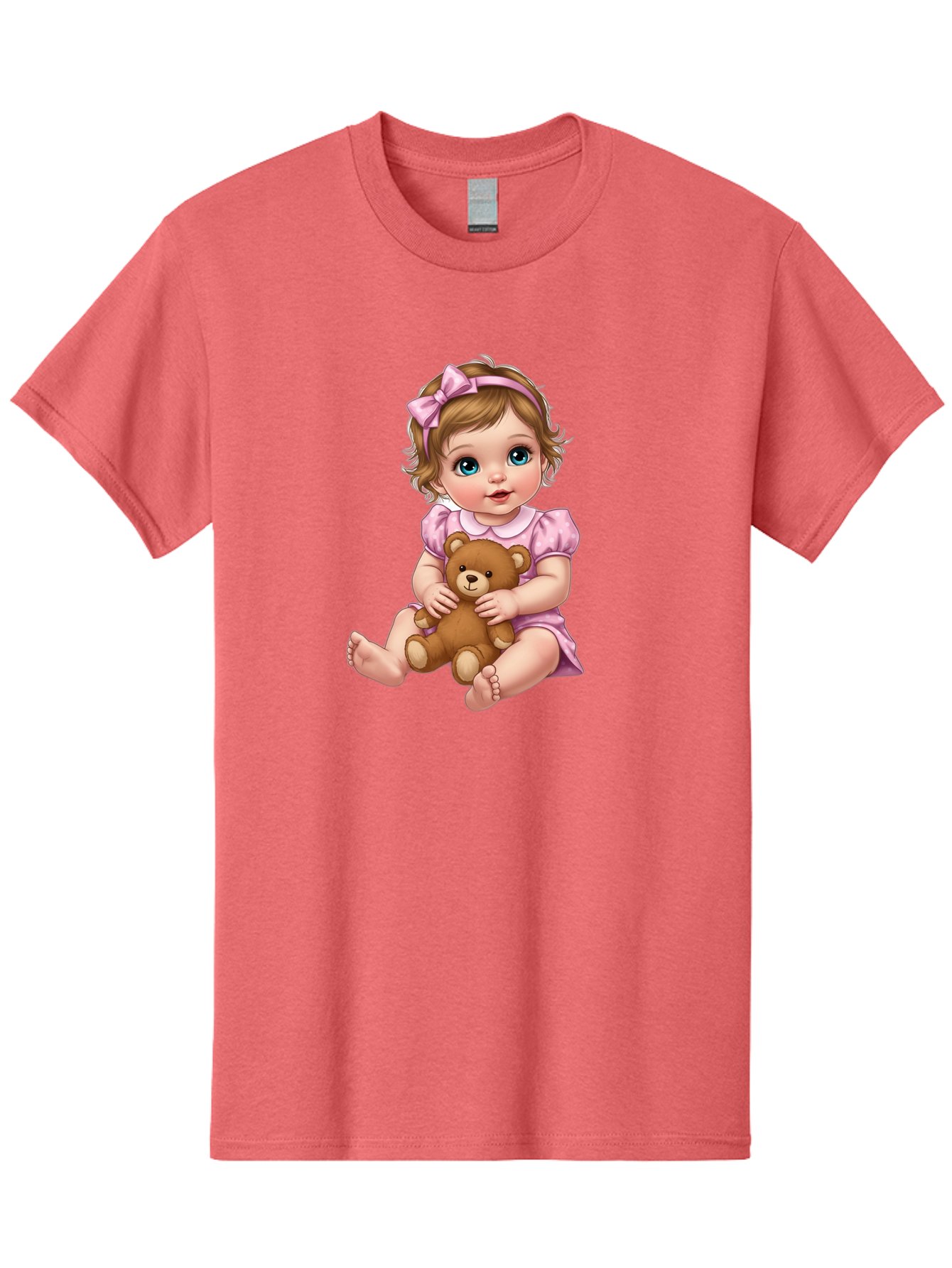 Baby-Girl-With-Teddy-Bear-1 Men'S Graphic Tee, 100% Cotton, Comfortable Casual Summer Wear, Machine Washable, Vintage Camera, Old Camera, Antique Camera, Black Camera, Classic Photography, Photography Equipment, Nostalgic Device, Film Camera, Bak011
