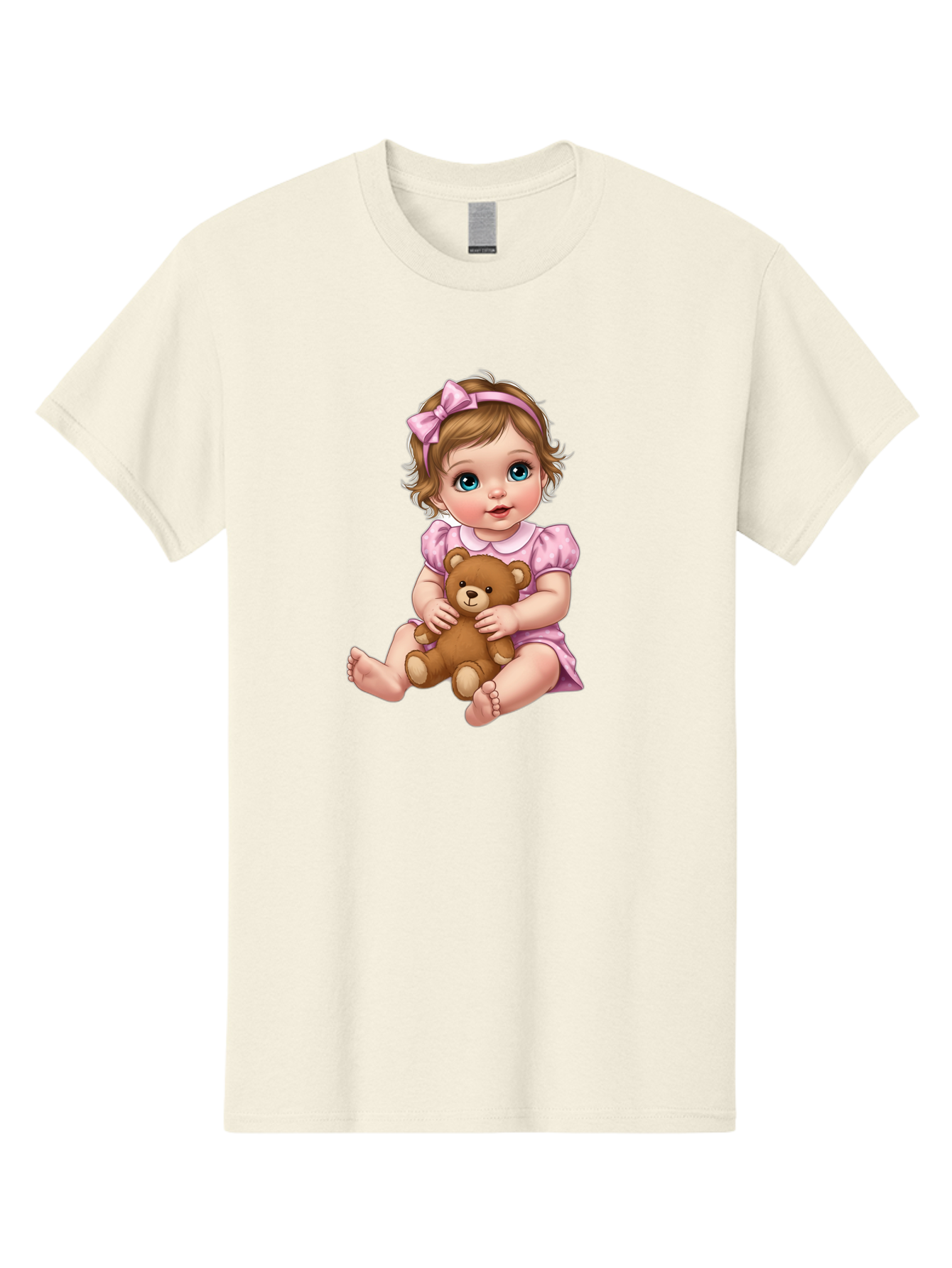 Baby-Girl-With-Teddy-Bear-1 Men'S Graphic Tee, 100% Cotton, Comfortable Casual Summer Wear, Machine Washable, Vintage Camera, Old Camera, Antique Camera, Black Camera, Classic Photography, Photography Equipment, Nostalgic Device, Film Camera, Bak011