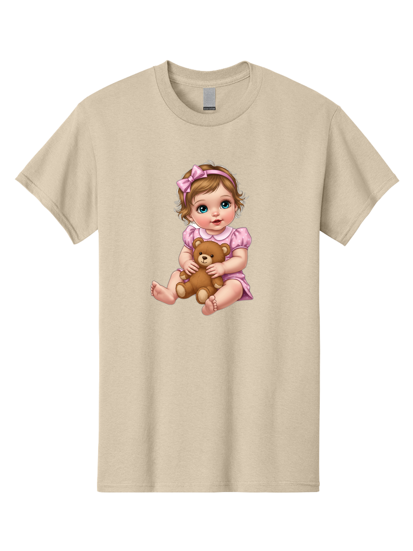 Baby-Girl-With-Teddy-Bear-1 Men'S Graphic Tee, 100% Cotton, Comfortable Casual Summer Wear, Machine Washable, Vintage Camera, Old Camera, Antique Camera, Black Camera, Classic Photography, Photography Equipment, Nostalgic Device, Film Camera, Bak011