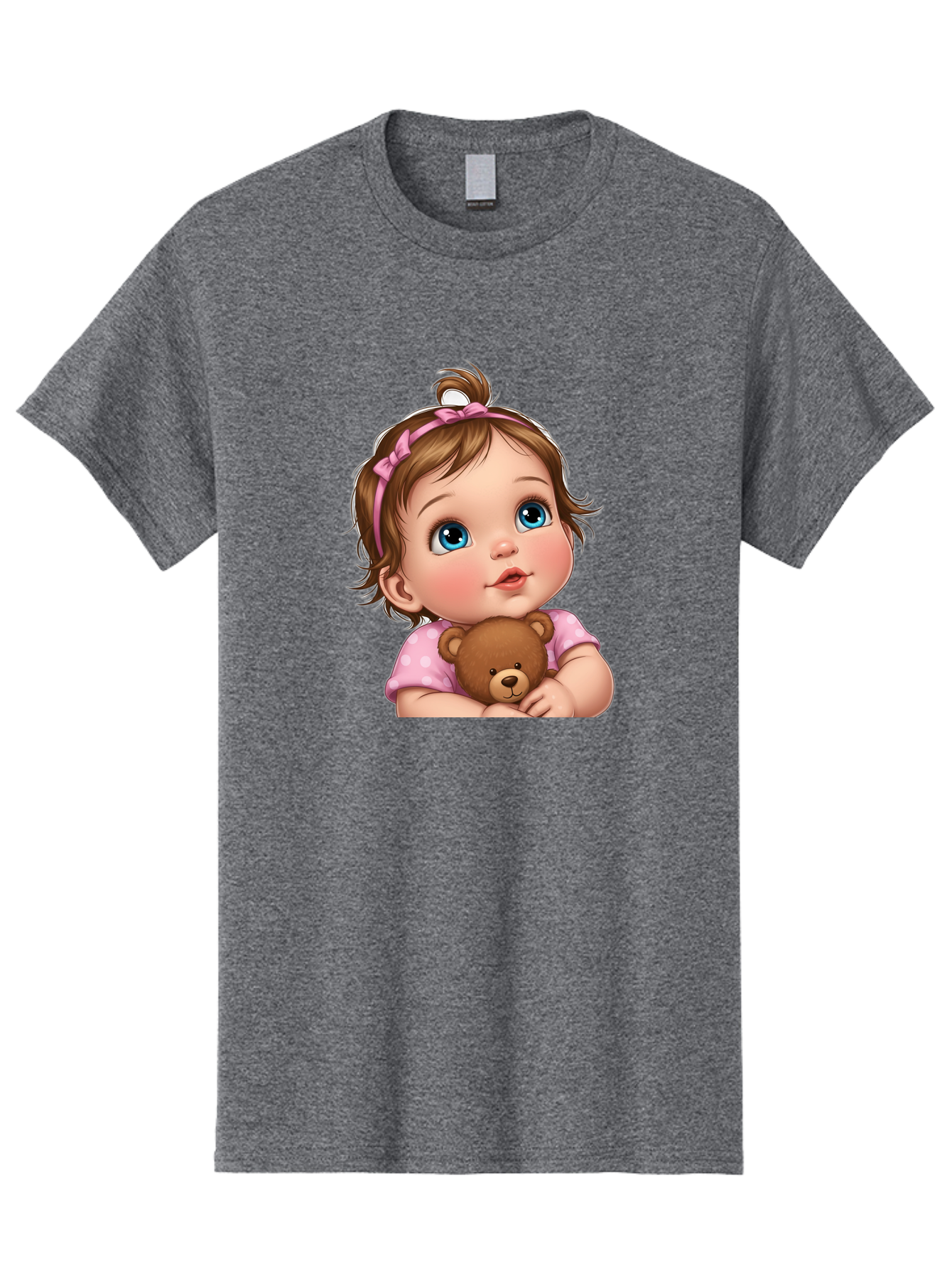 Baby-Girl-With-Teddy-Bear-2 Men'S Graphic Tee, 100% Cotton, Comfortable Casual Summer Wear, Machine Washable, Vintage Camera, Old Camera, Antique Camera, Black Camera, Classic Photography, Photography Equipment, Nostalgic Device, Film Camera, Bak012
