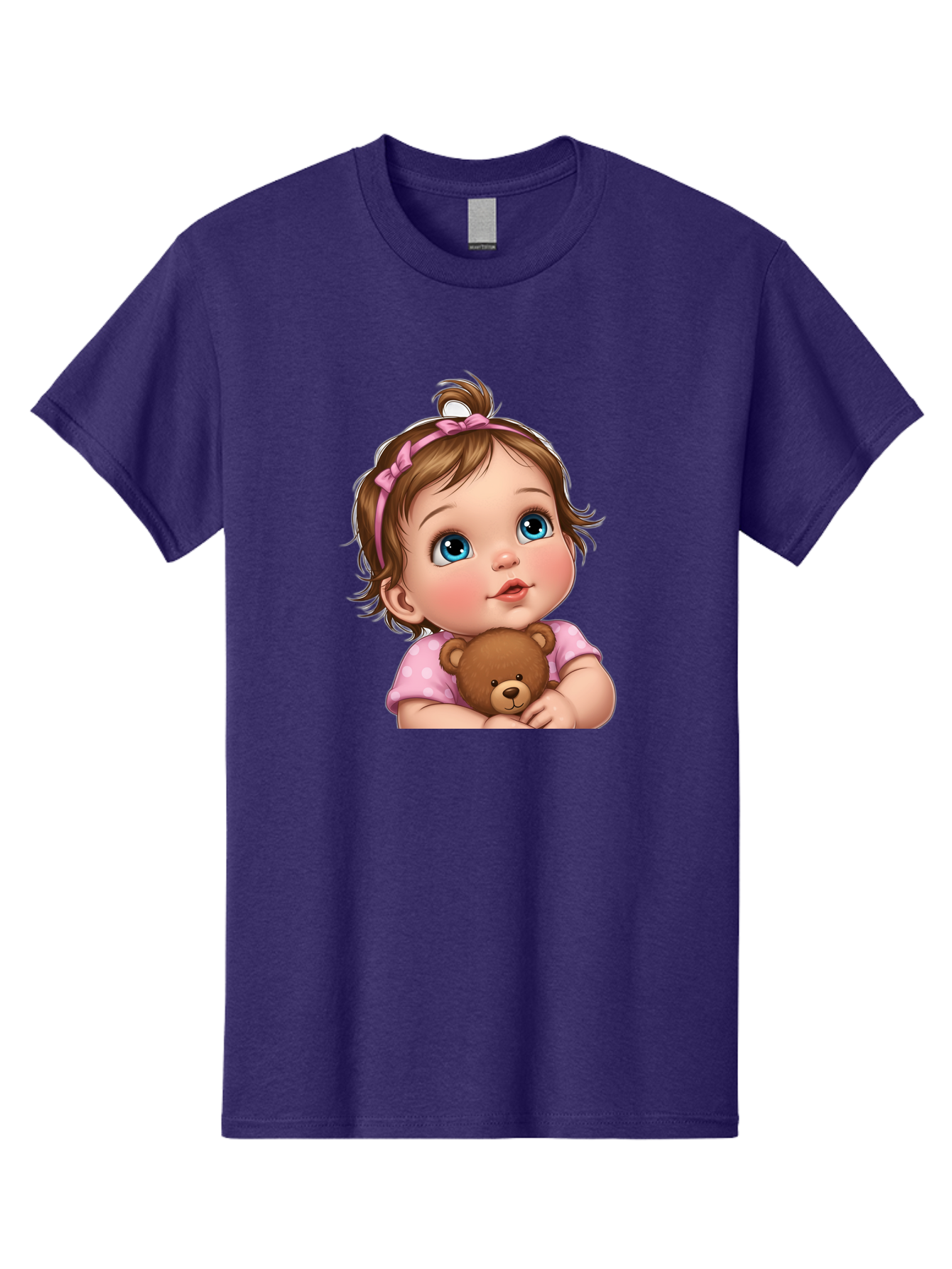 Baby-Girl-With-Teddy-Bear-2 Men'S Graphic Tee, 100% Cotton, Comfortable Casual Summer Wear, Machine Washable, Vintage Camera, Old Camera, Antique Camera, Black Camera, Classic Photography, Photography Equipment, Nostalgic Device, Film Camera, Bak012