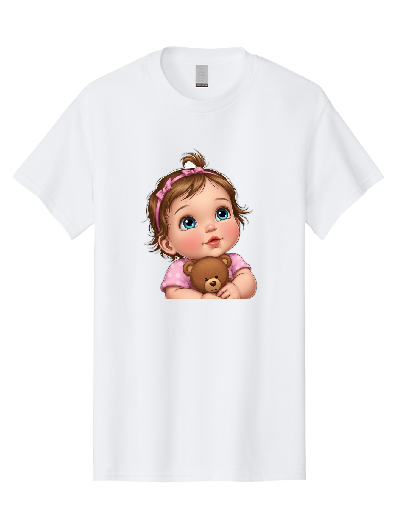 Baby-Girl-With-Teddy-Bear-2 Men'S Graphic Tee, 100% Cotton, Comfortable Casual Summer Wear, Machine Washable, Vintage Camera, Old Camera, Antique Camera, Black Camera, Classic Photography, Photography Equipment, Nostalgic Device, Film Camera, Bak012