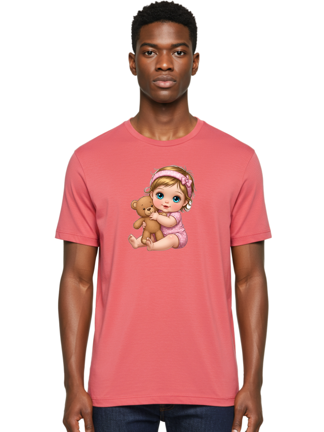 Baby-Girl-With-Teddy-Bear Men'S Graphic Tee, 100% Cotton, Comfortable Casual Summer Wear, Machine Washable, Vintage Camera, Old Camera, Antique Camera, Black Camera, Classic Photography, Photography Equipment, Nostalgic Device, Film Camera, Bak013