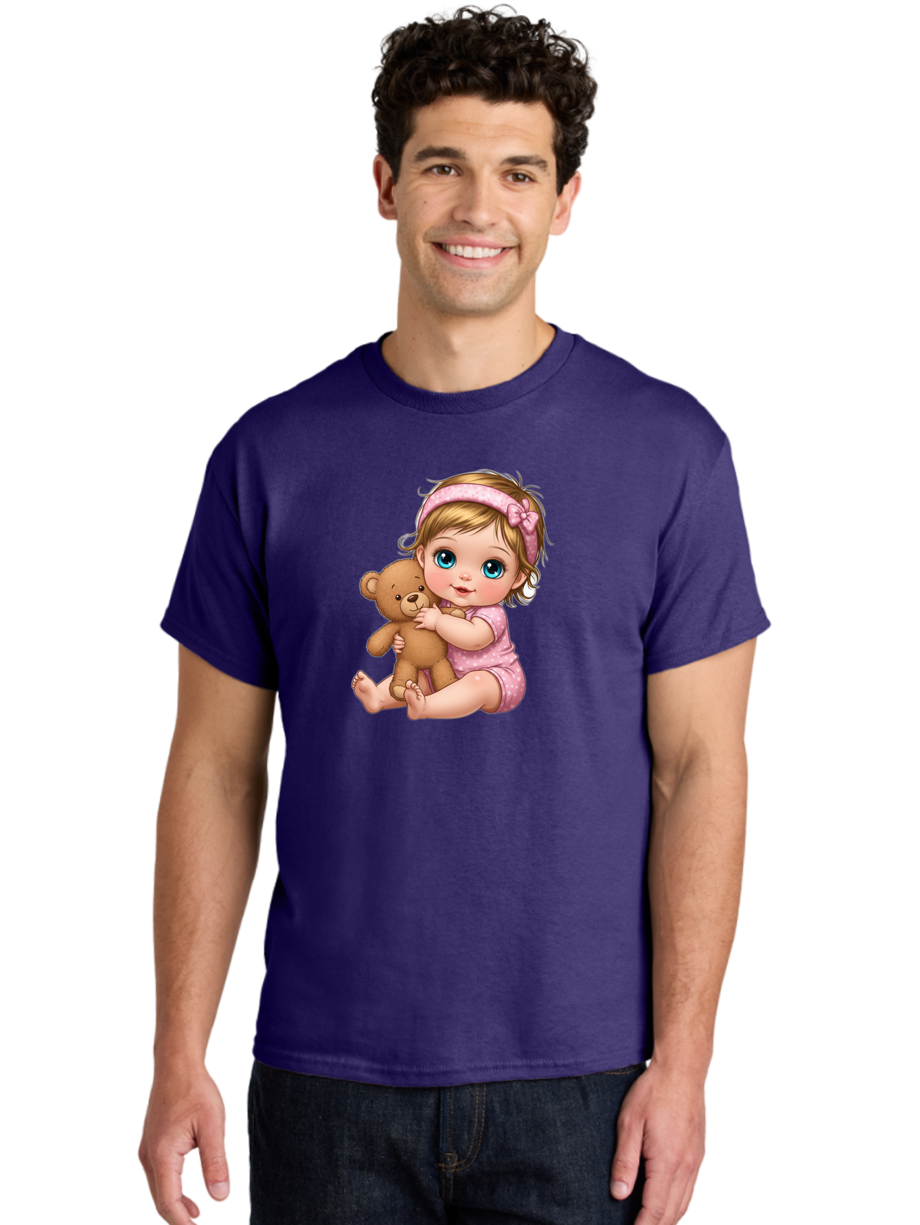 Baby-Girl-With-Teddy-Bear Men'S Graphic Tee, 100% Cotton, Comfortable Casual Summer Wear, Machine Washable, Vintage Camera, Old Camera, Antique Camera, Black Camera, Classic Photography, Photography Equipment, Nostalgic Device, Film Camera, Bak013