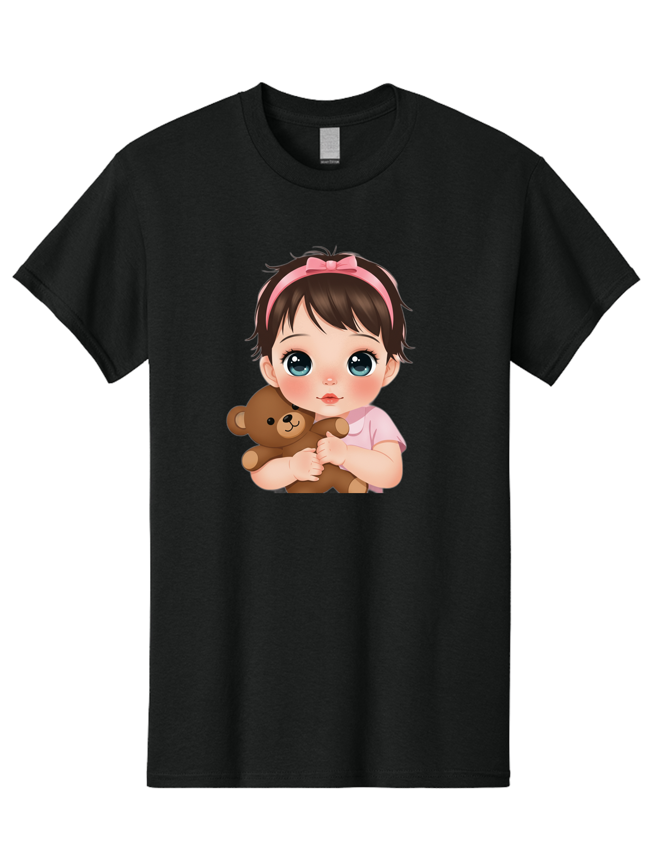Baby-Girl-With-Teddy Men'S Graphic Tee, 100% Cotton, Comfortable Casual Summer Wear, Machine Washable, Vintage Camera, Old Camera, Antique Camera, Black Camera, Classic Photography, Photography Equipment, Nostalgic Device, Film Camera, Bak014