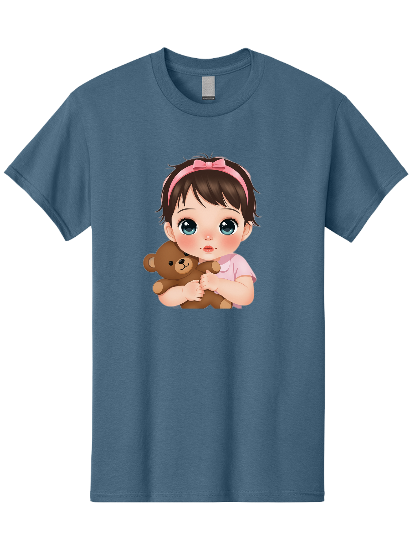 Baby-Girl-With-Teddy Men'S Graphic Tee, 100% Cotton, Comfortable Casual Summer Wear, Machine Washable, Vintage Camera, Old Camera, Antique Camera, Black Camera, Classic Photography, Photography Equipment, Nostalgic Device, Film Camera, Bak014