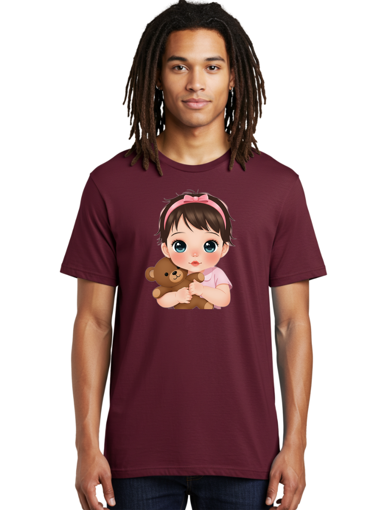 Baby-Girl-With-Teddy Men'S Graphic Tee, 100% Cotton, Comfortable Casual Summer Wear, Machine Washable, Vintage Camera, Old Camera, Antique Camera, Black Camera, Classic Photography, Photography Equipment, Nostalgic Device, Film Camera, Bak014