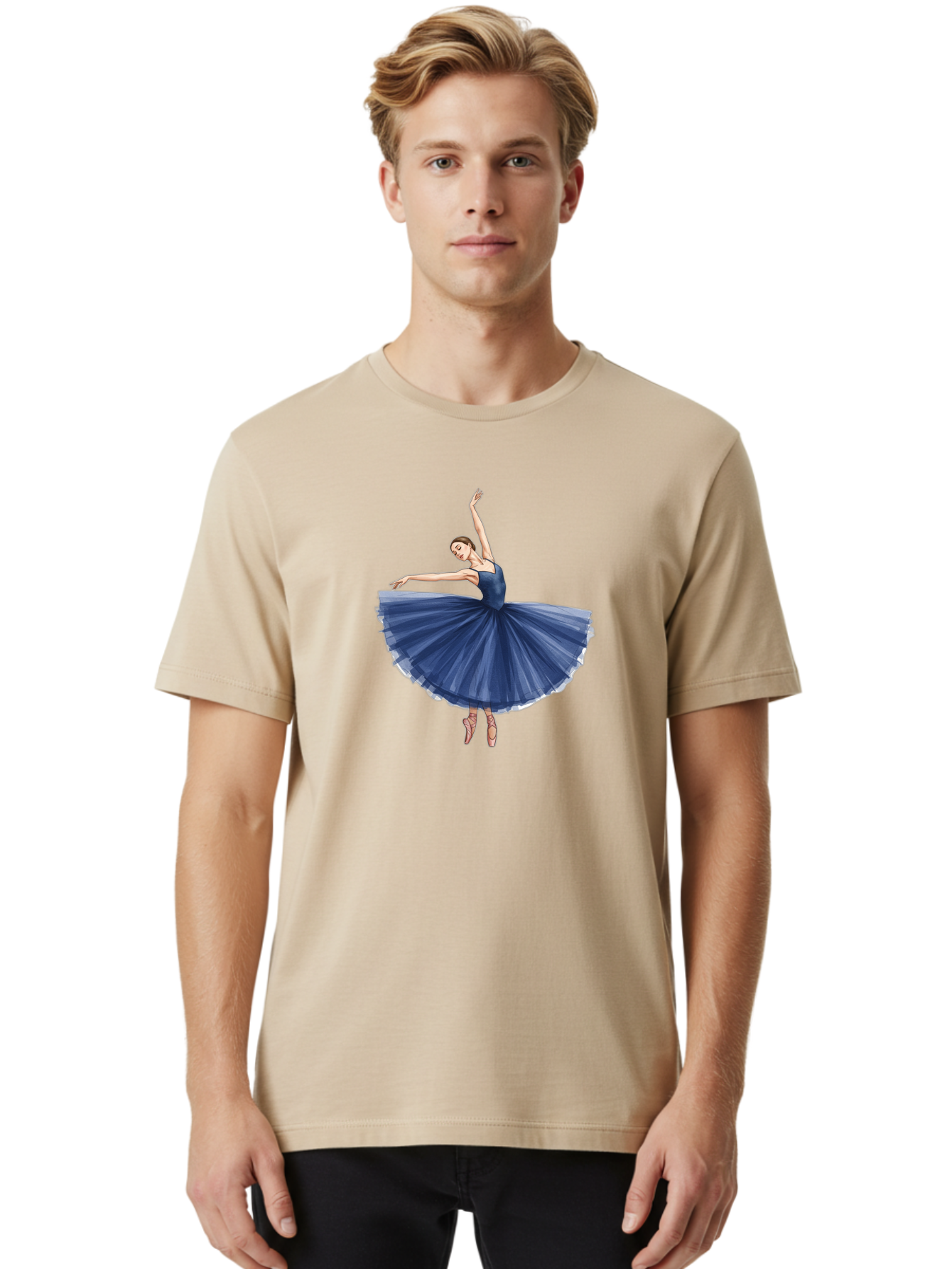 Ballerina-In-Blue-Tutu Men'S Graphic Tee, 100% Cotton, Comfortable Casual Summer Wear, Machine Washable, Vintage Camera, Old Camera, Antique Camera, Black Camera, Classic Photography, Photography Equipment, Nostalgic Device, Film Camera, Bak020