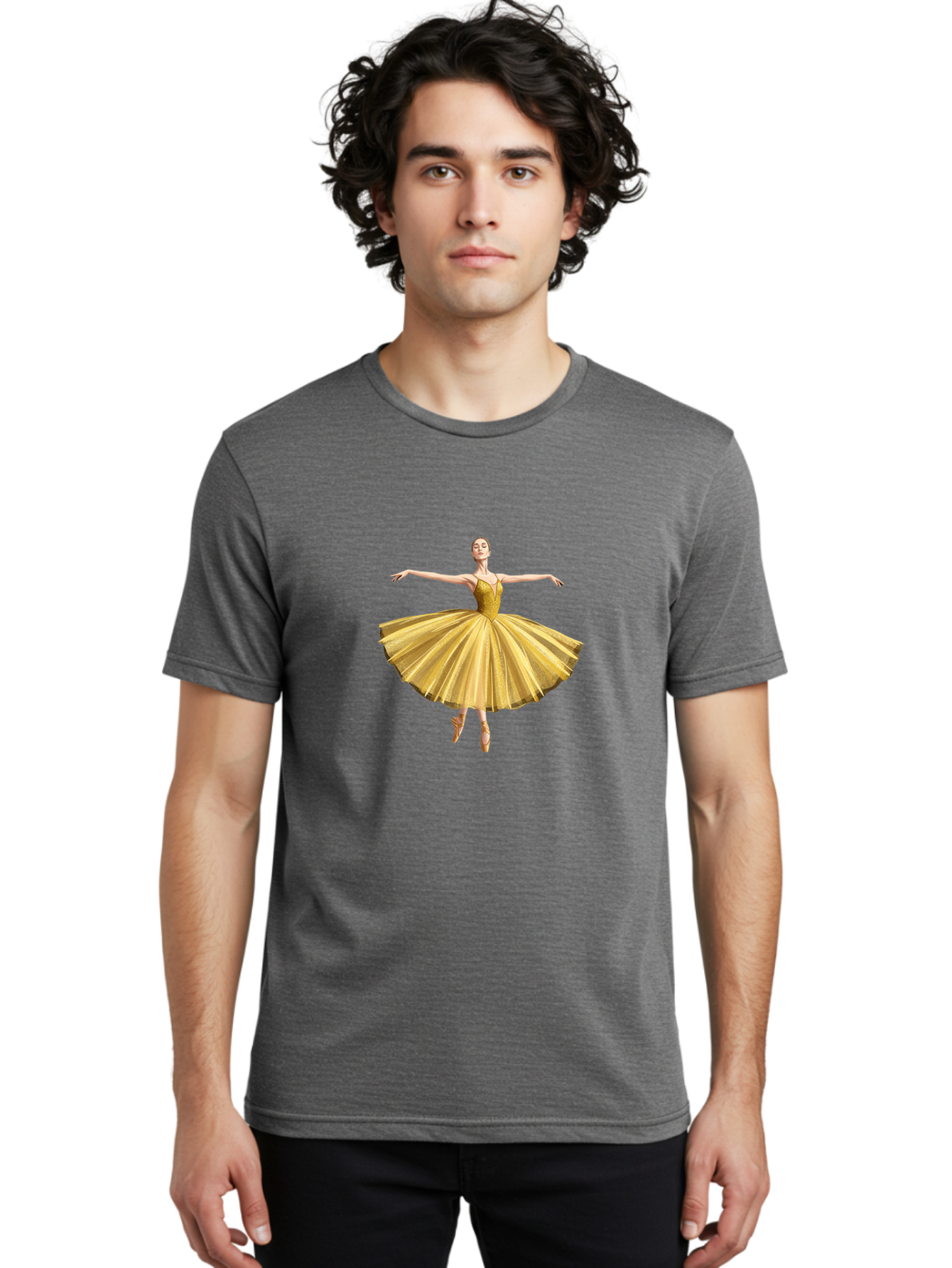 Ballerina-In-Gold-Tutu Men'S Graphic Tee, 100% Cotton, Comfortable Casual Summer Wear, Machine Washable, Vintage Camera, Old Camera, Antique Camera, Black Camera, Classic Photography, Photography Equipment, Nostalgic Device, Film Camera, Bak021