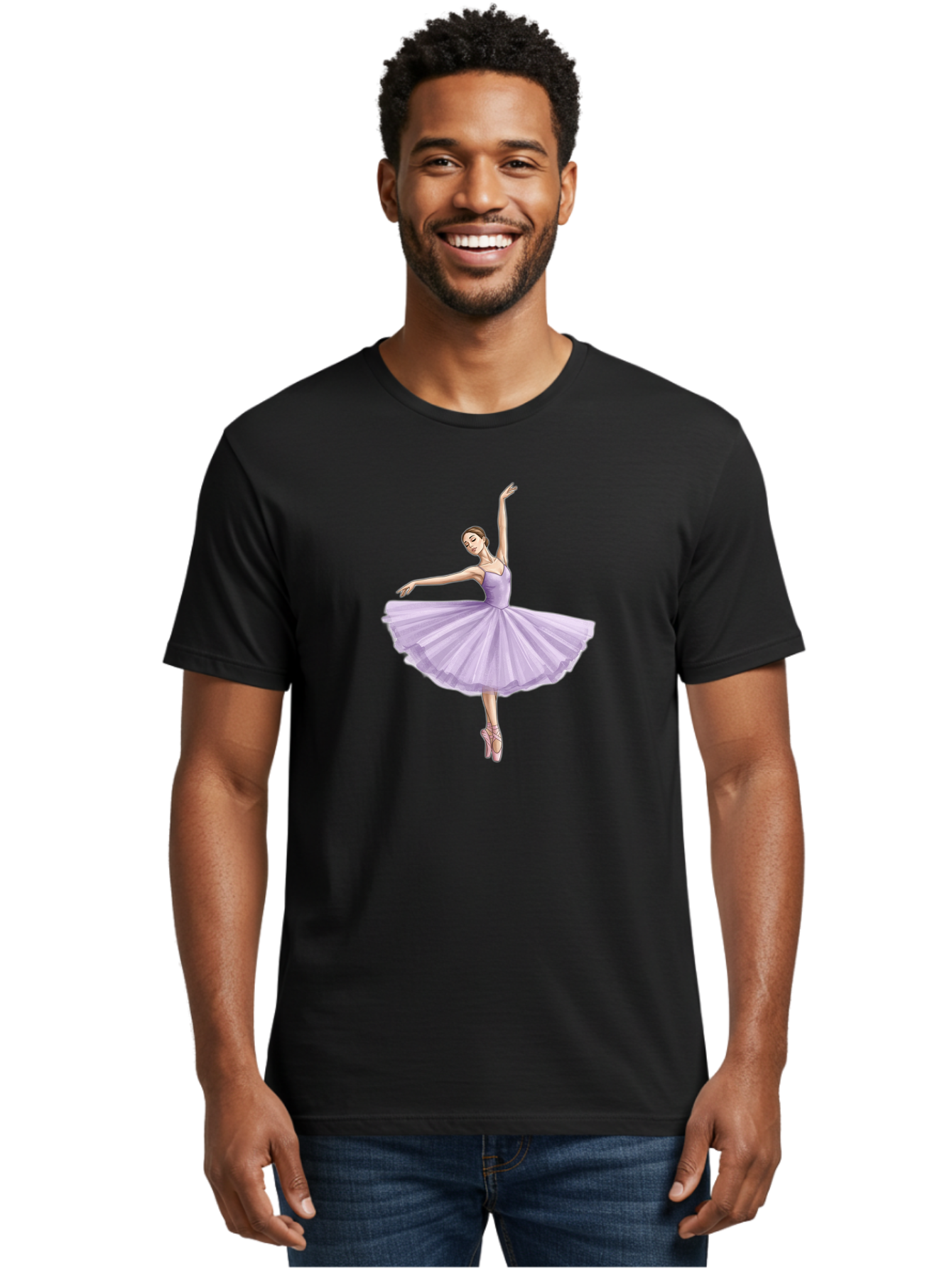 Ballerina-In-Lavender-Tutu Men'S Graphic Tee, 100% Cotton, Comfortable Casual Summer Wear, Machine Washable, Vintage Camera, Old Camera, Antique Camera, Black Camera, Classic Photography, Photography Equipment, Nostalgic Device, Film Camera, Bak022