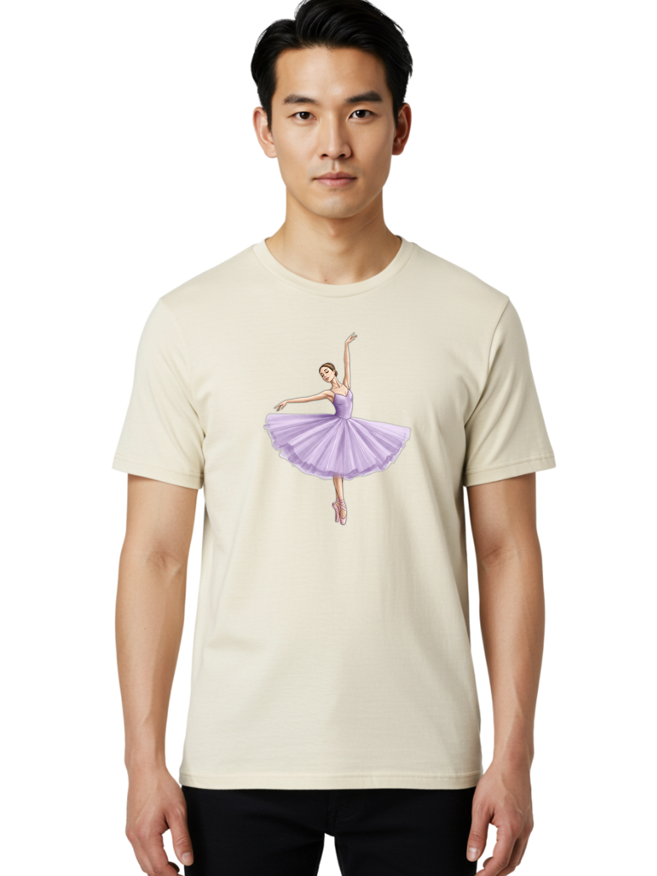 Ballerina-In-Lavender-Tutu Men'S Graphic Tee, 100% Cotton, Comfortable Casual Summer Wear, Machine Washable, Vintage Camera, Old Camera, Antique Camera, Black Camera, Classic Photography, Photography Equipment, Nostalgic Device, Film Camera, Bak022