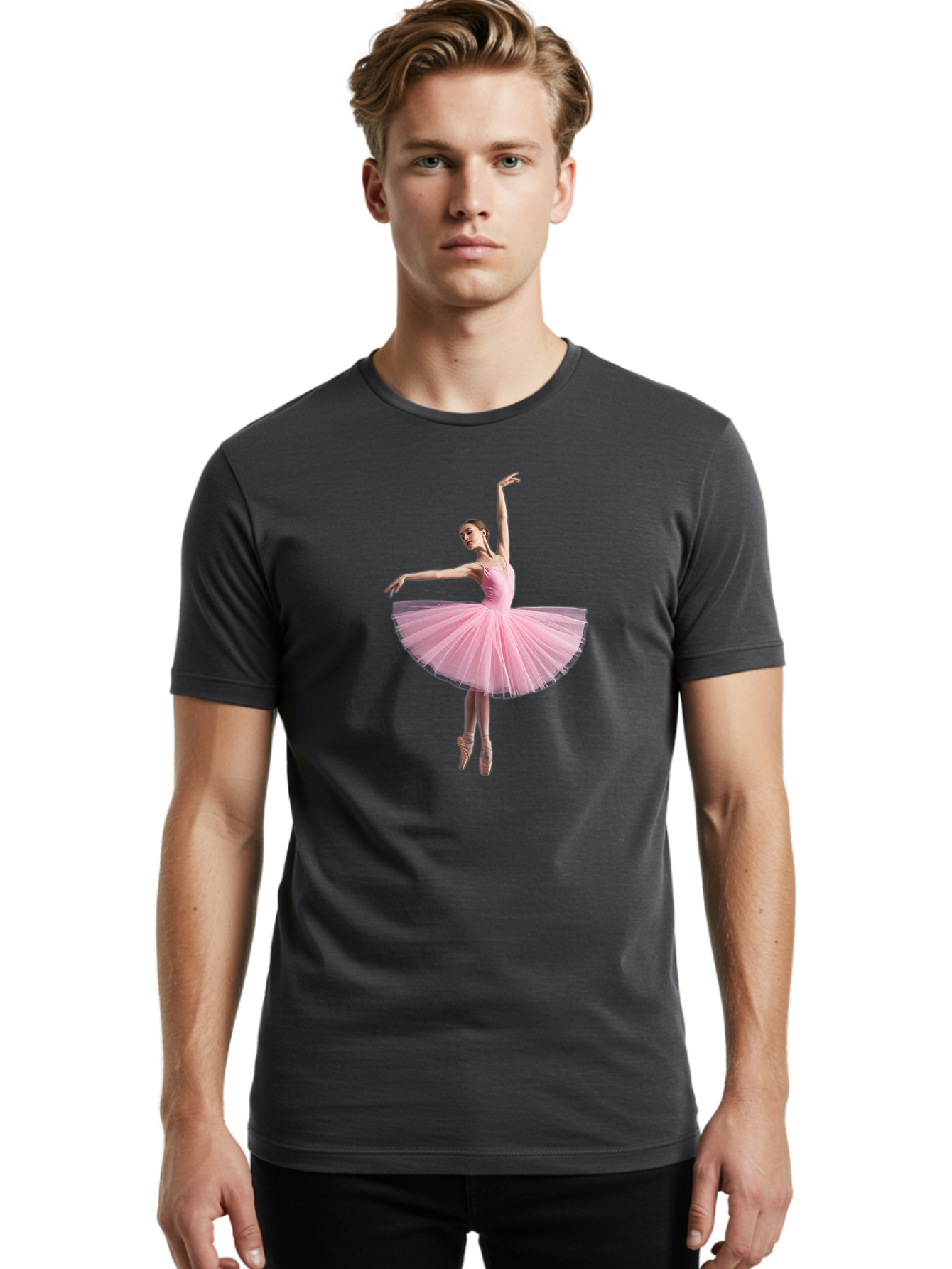 Ballerina-In-Pink-Tutu Men'S Graphic Tee, 100% Cotton, Comfortable Casual Summer Wear, Machine Washable, Vintage Camera, Old Camera, Antique Camera, Black Camera, Classic Photography, Photography Equipment, Nostalgic Device, Film Camera, Bak023