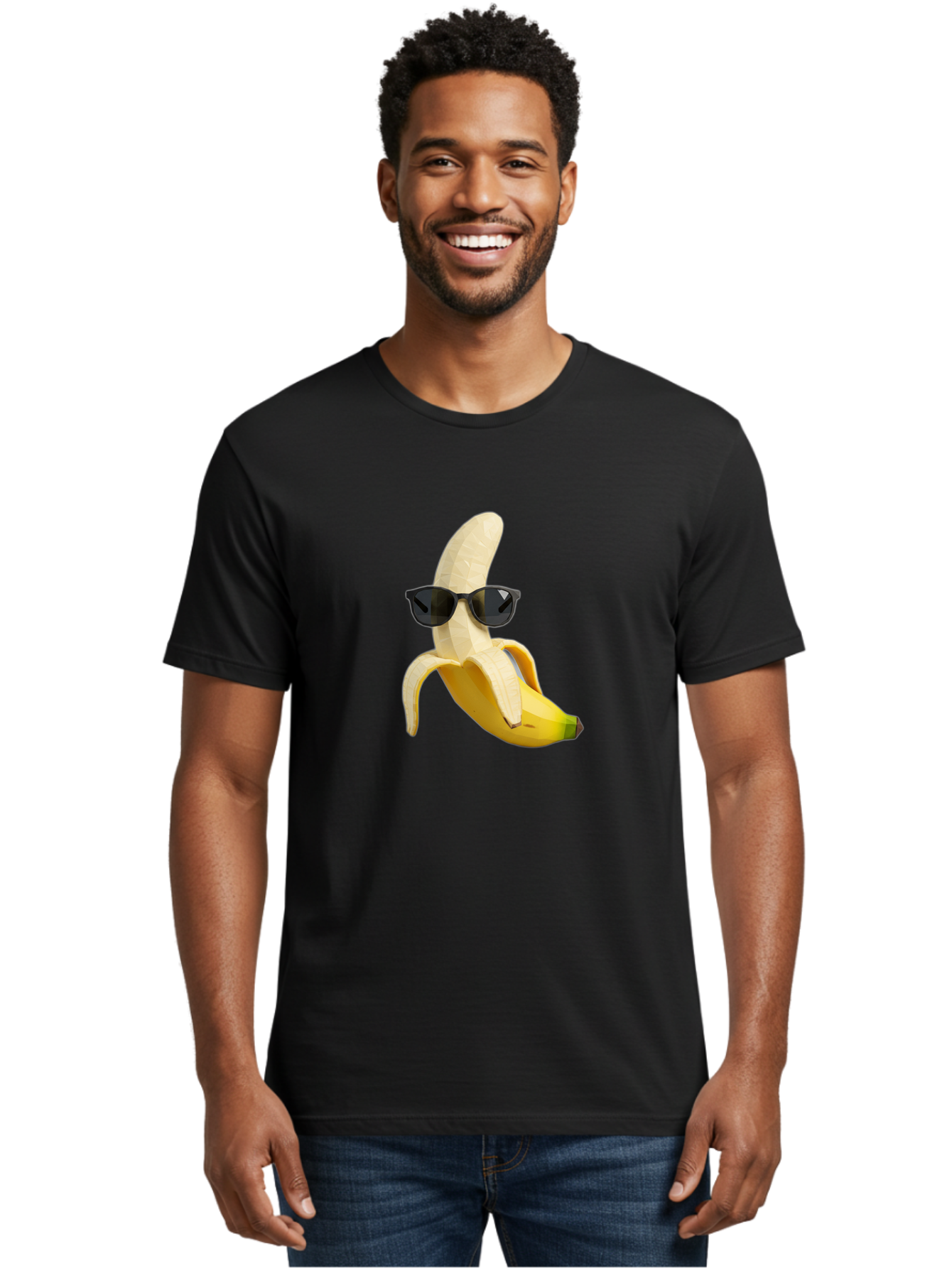 Banana-Man-Wearing-Sunglasses Men'S Graphic Tee, 100% Cotton, Comfortable Casual Summer Wear, Machine Washable, Vintage Camera, Old Camera, Antique Camera, Black Camera, Classic Photography, Photography Equipment, Nostalgic Device, Bak028
