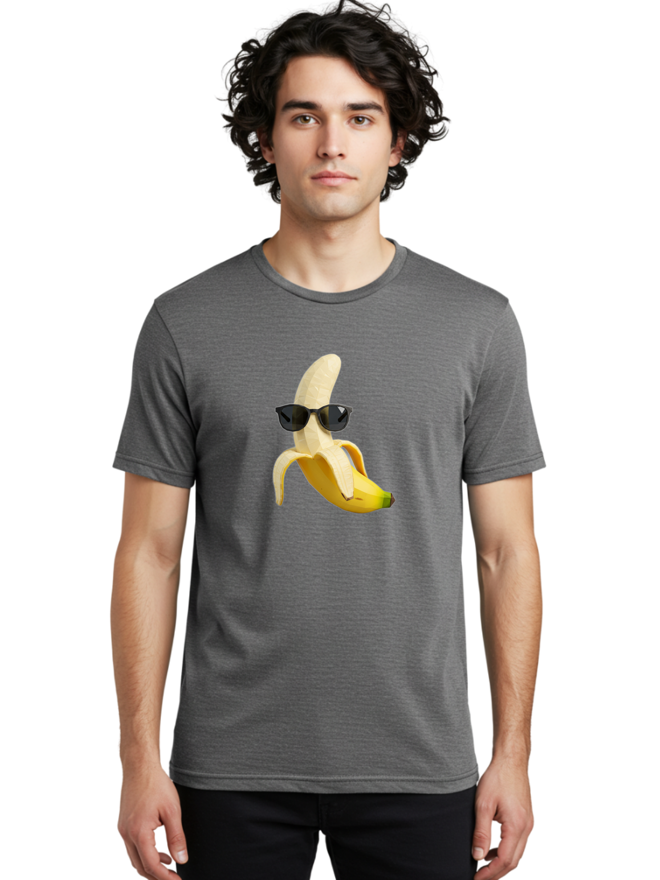 Banana-Man-Wearing-Sunglasses Men'S Graphic Tee, 100% Cotton, Comfortable Casual Summer Wear, Machine Washable, Vintage Camera, Old Camera, Antique Camera, Black Camera, Classic Photography, Photography Equipment, Nostalgic Device, Bak028