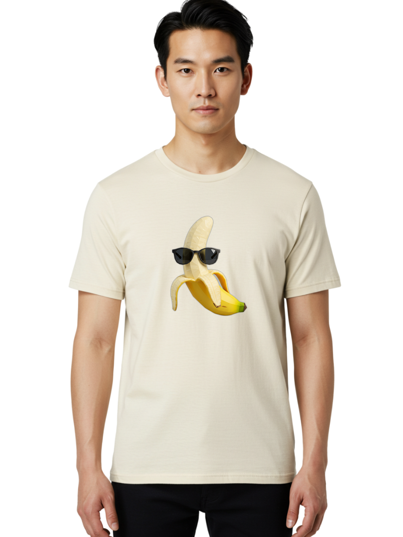 Banana-Man-Wearing-Sunglasses Men'S Graphic Tee, 100% Cotton, Comfortable Casual Summer Wear, Machine Washable, Vintage Camera, Old Camera, Antique Camera, Black Camera, Classic Photography, Photography Equipment, Nostalgic Device, Bak028