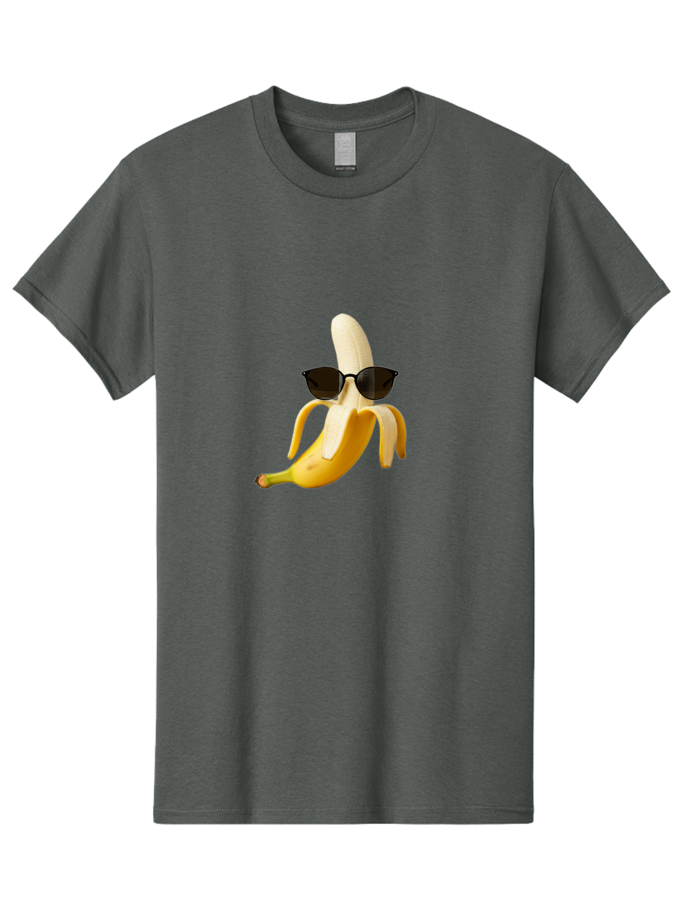 Banana-Sunglasses Men'S Graphic Tee, 100% Cotton, Comfortable Casual Summer Wear, Machine Washable, Vintage Camera, Old Camera, Antique Camera, Black Camera, Classic Photography, Photography Equipment, Nostalgic Device, Film Camera, Camera Art Bak029