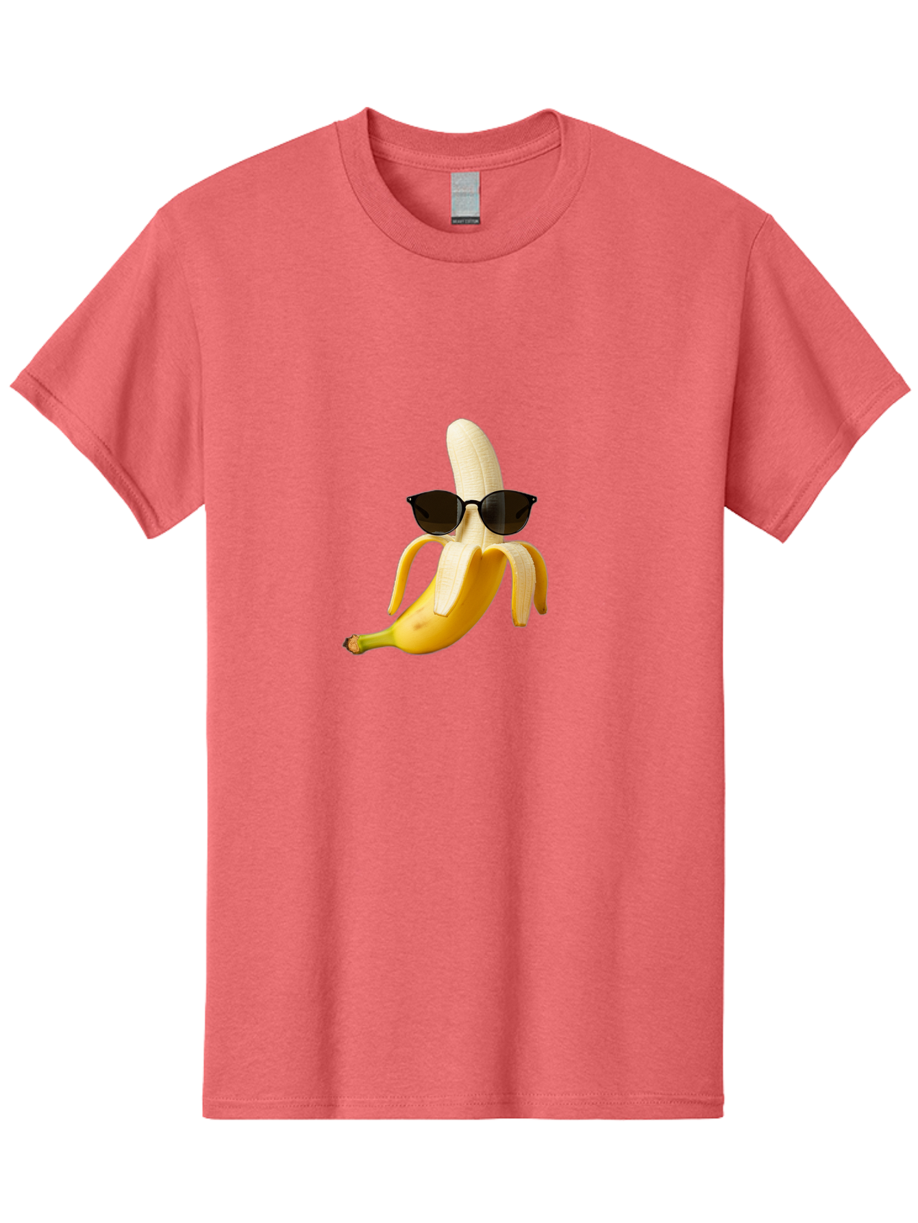 Banana-Sunglasses Men'S Graphic Tee, 100% Cotton, Comfortable Casual Summer Wear, Machine Washable, Vintage Camera, Old Camera, Antique Camera, Black Camera, Classic Photography, Photography Equipment, Nostalgic Device, Film Camera, Camera Art Bak029