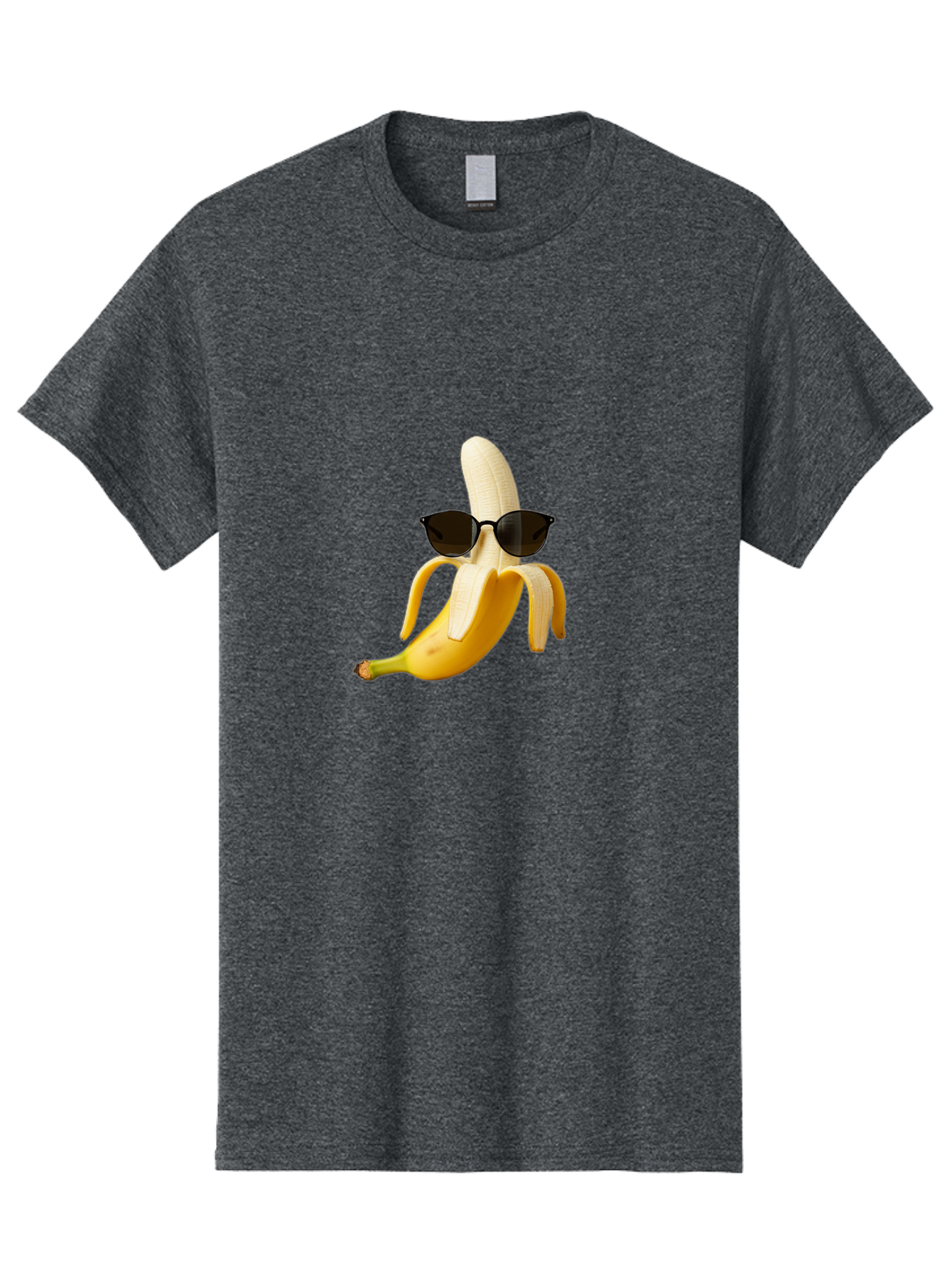 Banana-Sunglasses Men'S Graphic Tee, 100% Cotton, Comfortable Casual Summer Wear, Machine Washable, Vintage Camera, Old Camera, Antique Camera, Black Camera, Classic Photography, Photography Equipment, Nostalgic Device, Film Camera, Camera Art Bak029