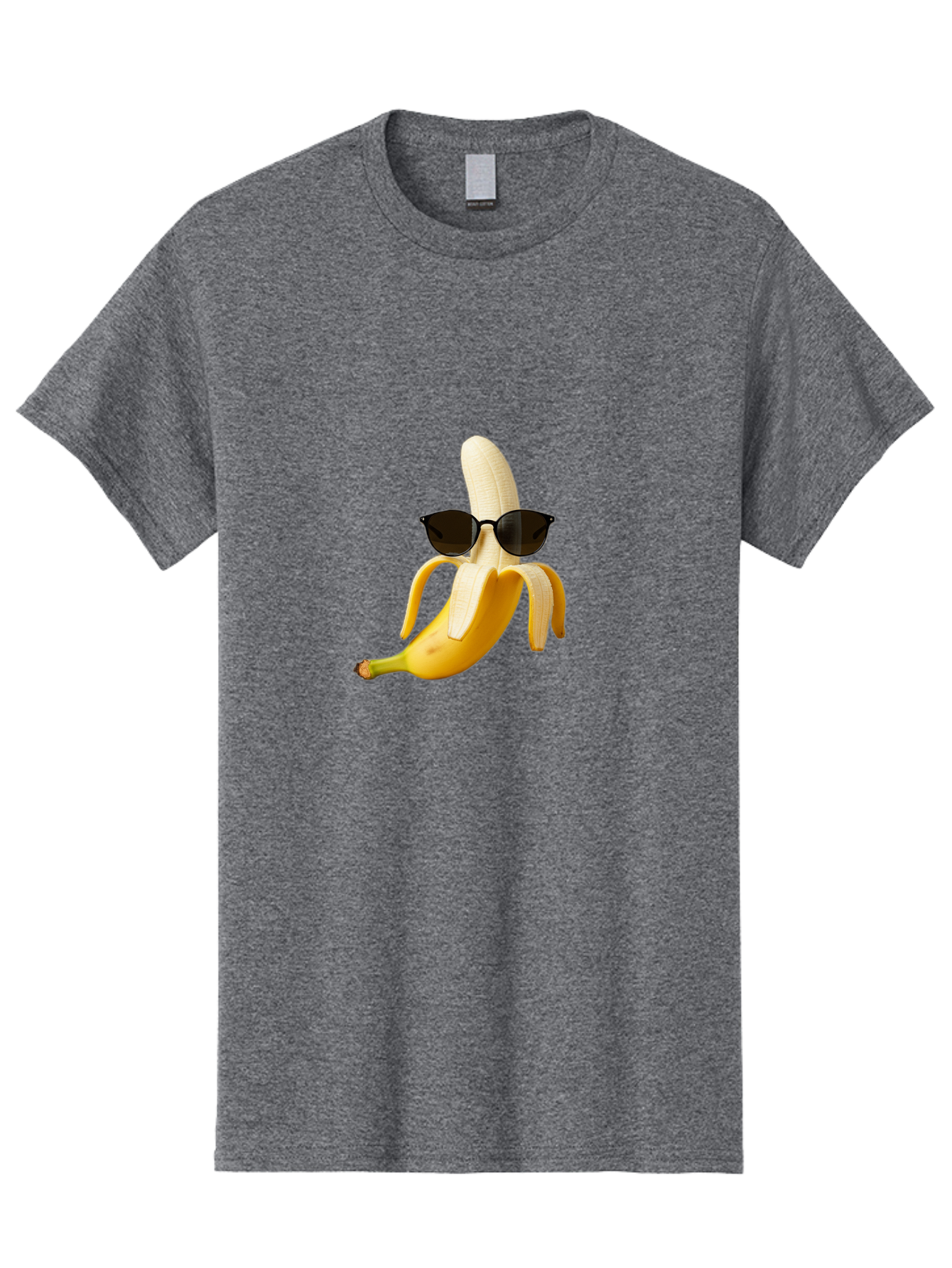 Banana-Sunglasses Men'S Graphic Tee, 100% Cotton, Comfortable Casual Summer Wear, Machine Washable, Vintage Camera, Old Camera, Antique Camera, Black Camera, Classic Photography, Photography Equipment, Nostalgic Device, Film Camera, Camera Art Bak029