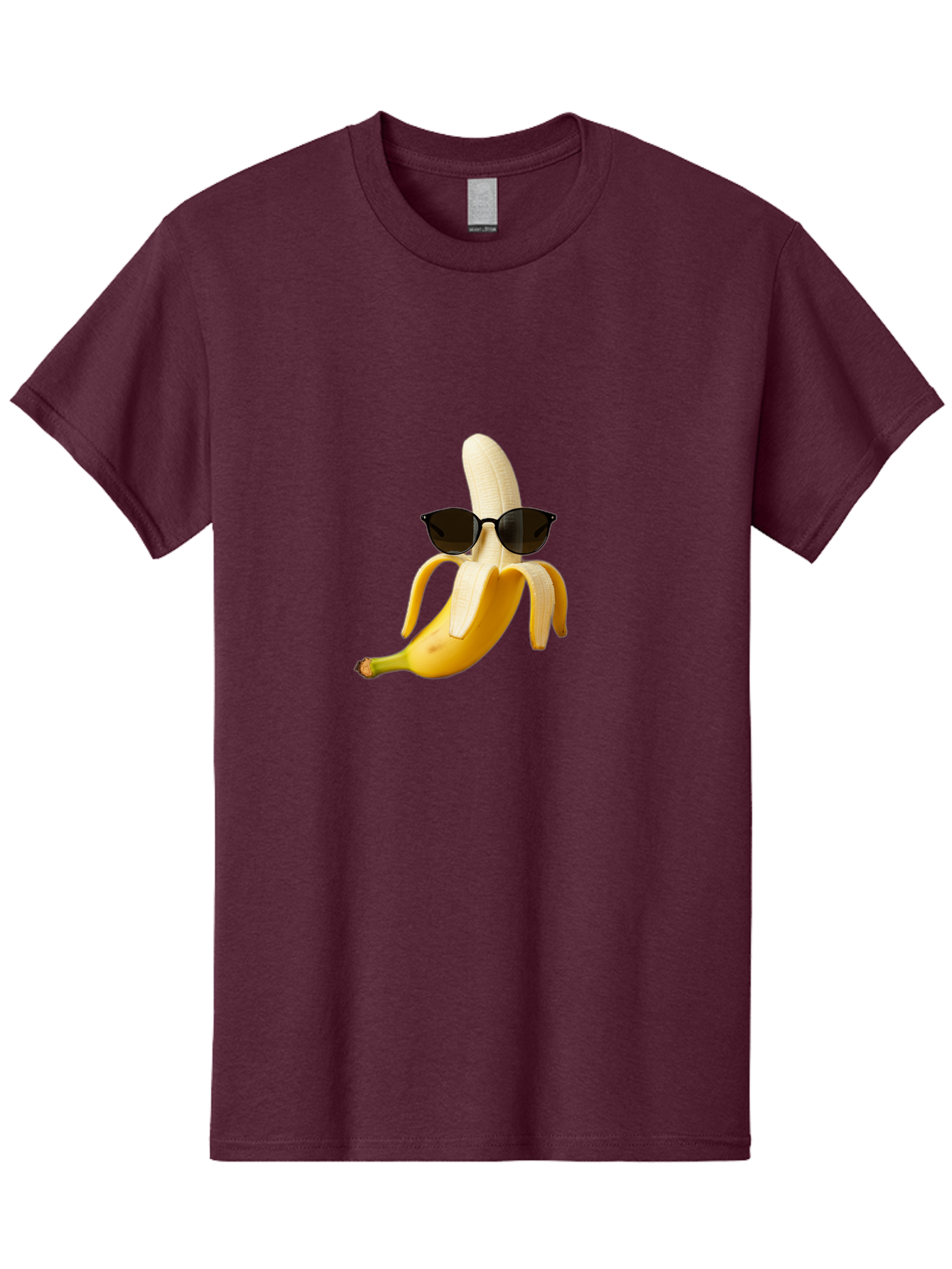 Banana-Sunglasses Men'S Graphic Tee, 100% Cotton, Comfortable Casual Summer Wear, Machine Washable, Vintage Camera, Old Camera, Antique Camera, Black Camera, Classic Photography, Photography Equipment, Nostalgic Device, Film Camera, Camera Art Bak029