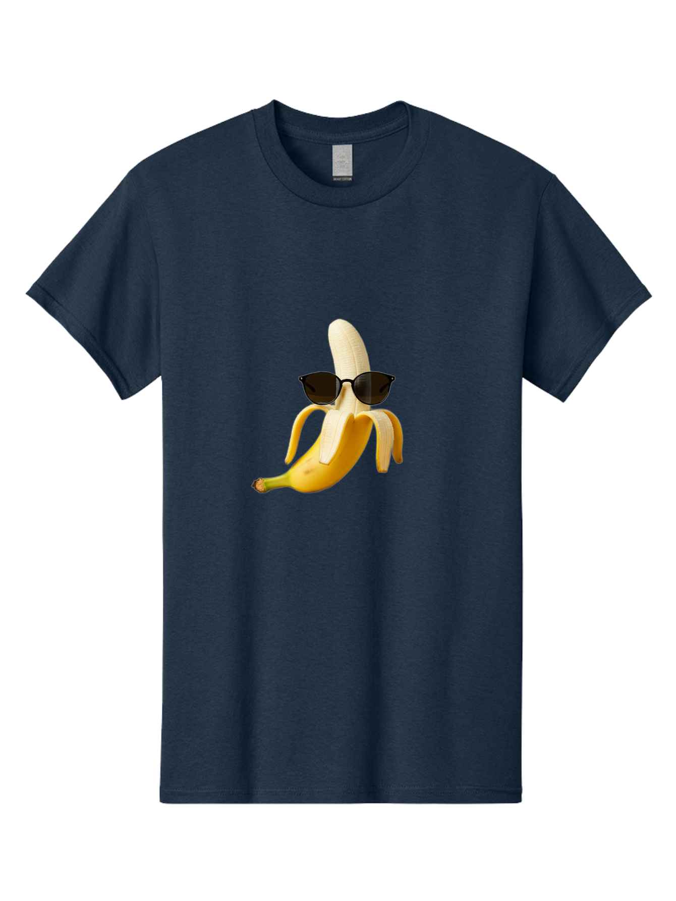 Banana-Sunglasses Men'S Graphic Tee, 100% Cotton, Comfortable Casual Summer Wear, Machine Washable, Vintage Camera, Old Camera, Antique Camera, Black Camera, Classic Photography, Photography Equipment, Nostalgic Device, Film Camera, Camera Art Bak029